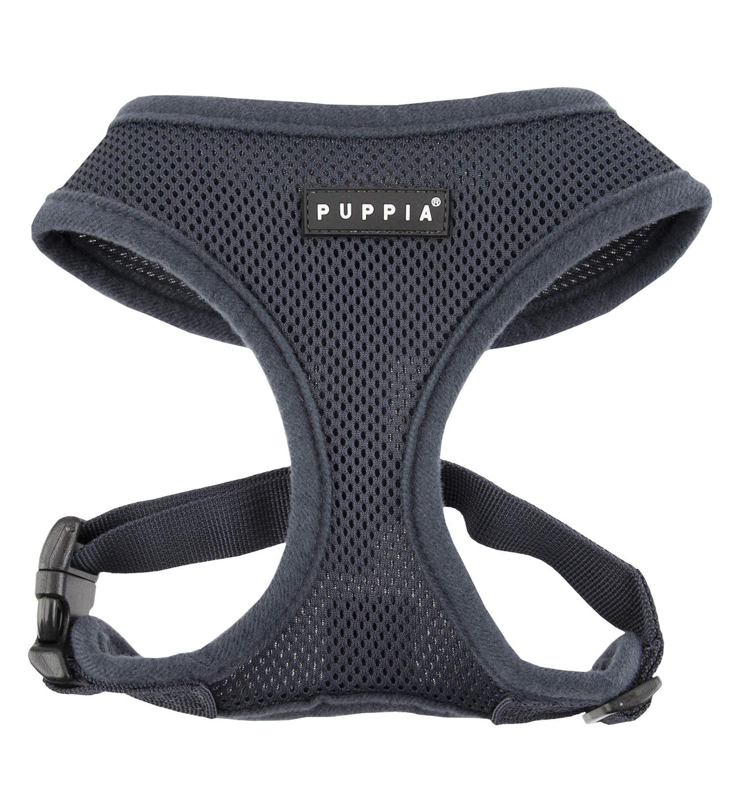 Shop Puppia Dog Harness for Small & Medium Dogs - Soft Colorful Anti-Tension Design & Dual-Use as Puppy Dish - Available in XL Gray - Buy Online on GoSupps.com