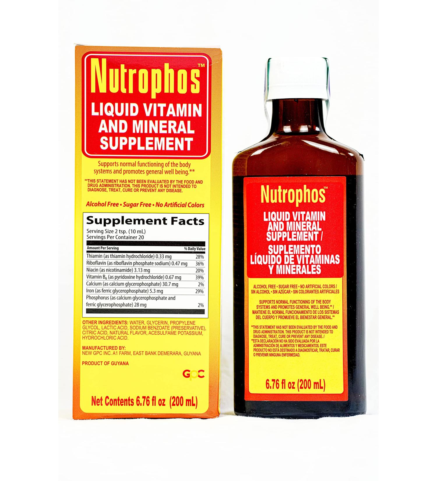 Nutrophos Liquid Dietary Supplement 200ml By GPC - Buy Online on GoSupps.com