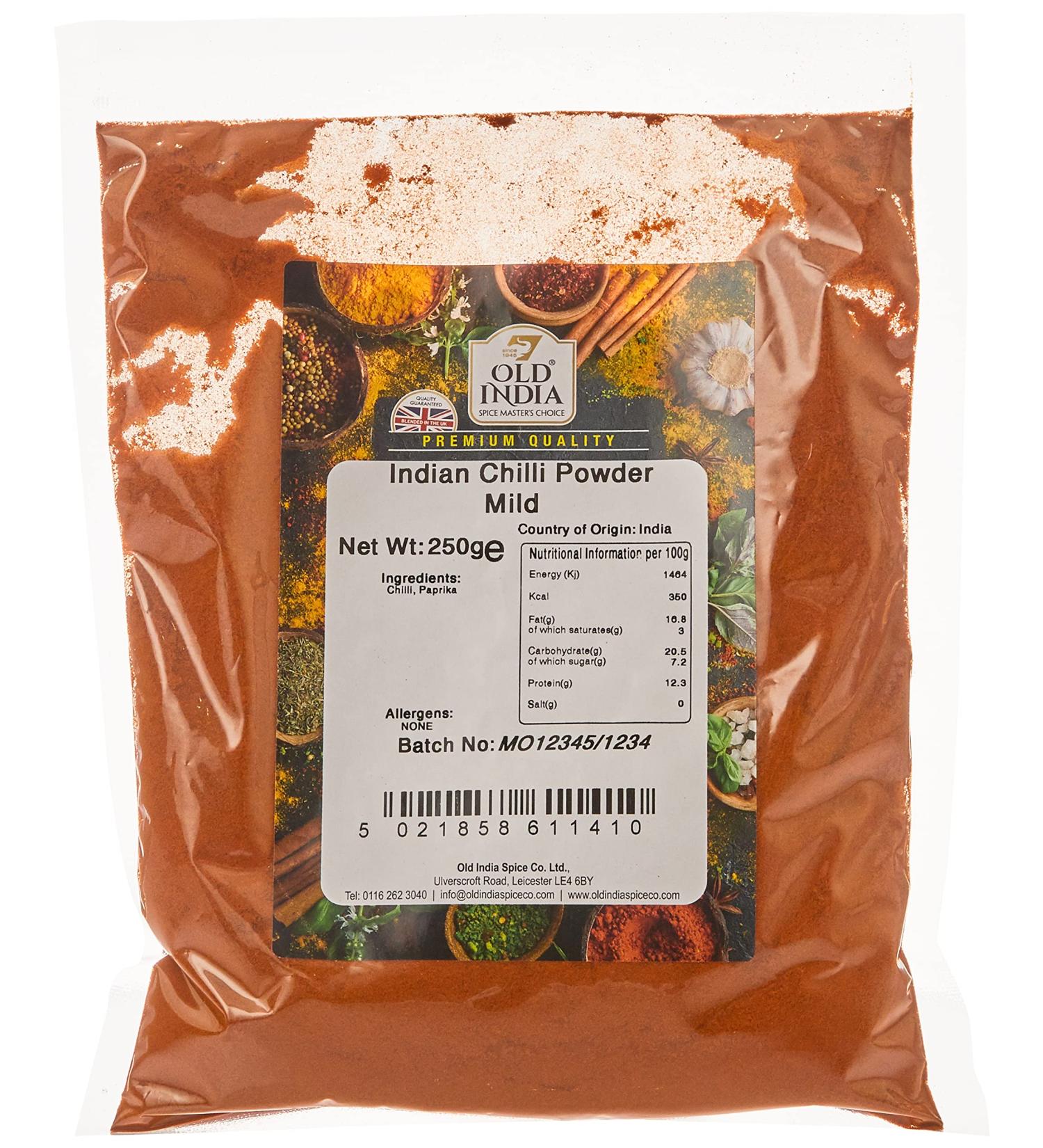 Old India Mild Indian Chilli Powder 250g - Authentic Spice Blend for Flavorful Dishes - Buy Online on GoSupps.com
