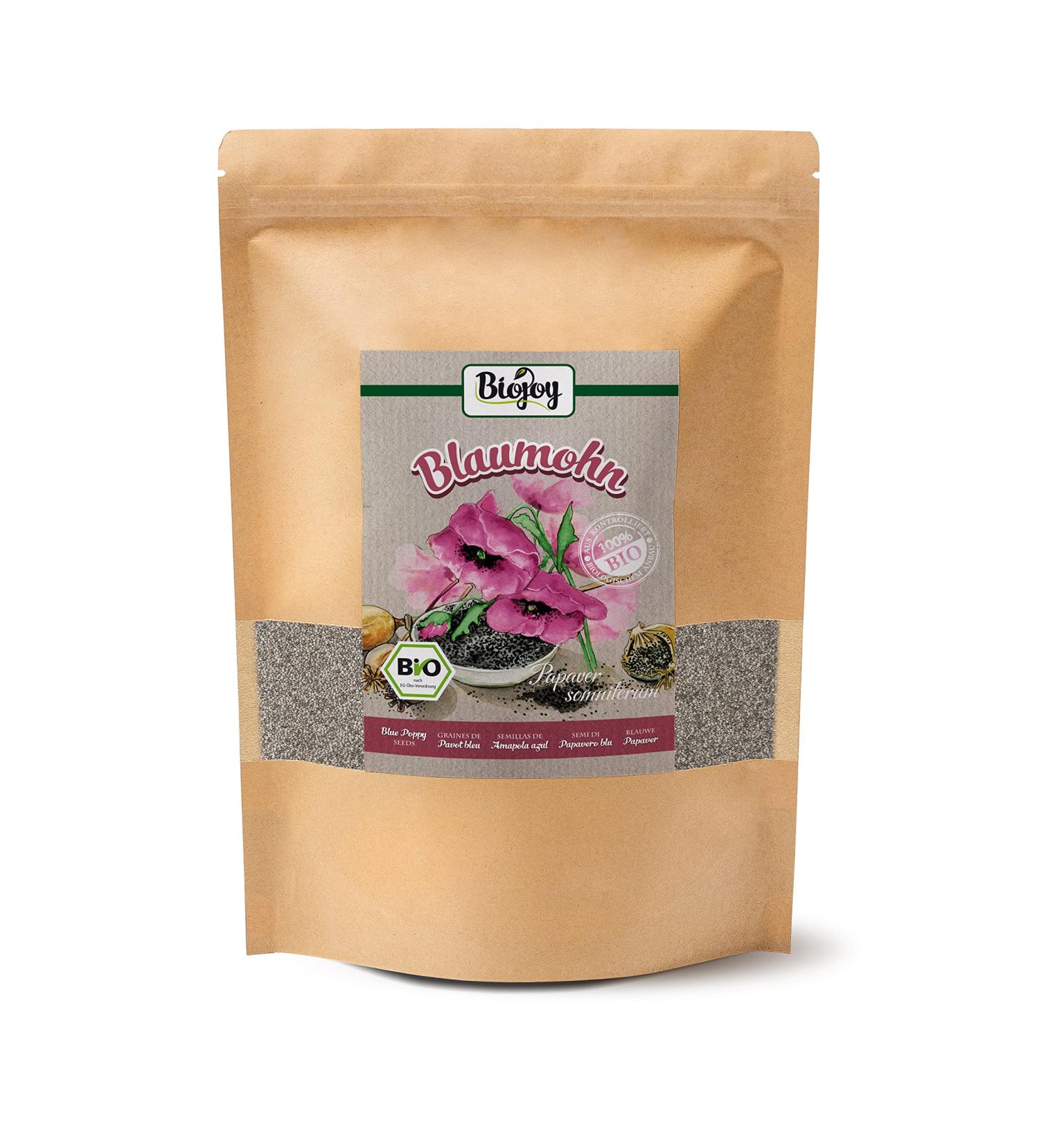 Biojoy Organic blue poppy (1 kg) organic controlled natural - Buy Online on GoSupps.com