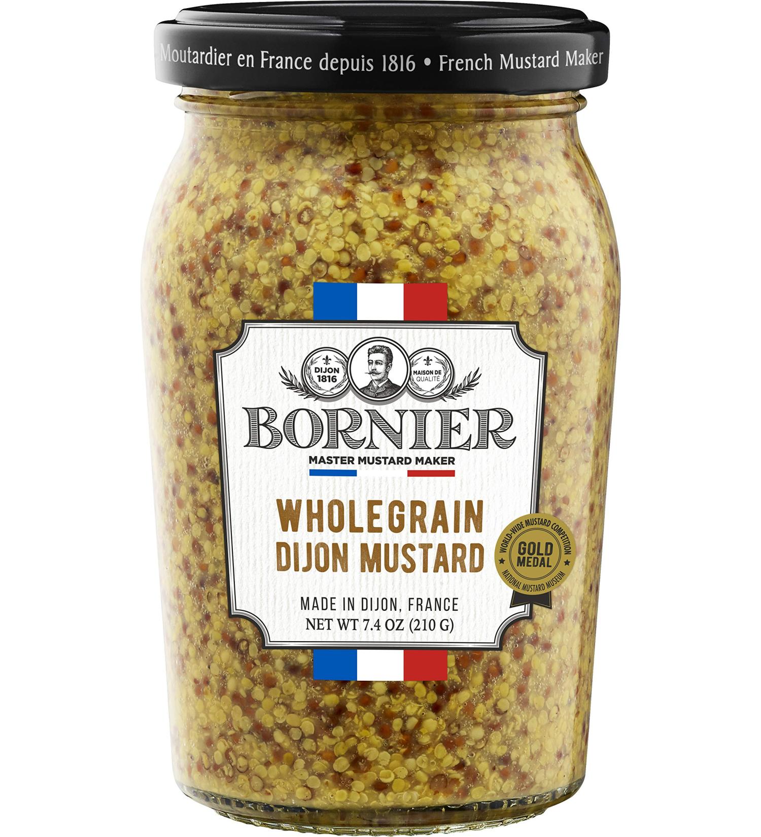 BORNIER Wholegrain Dijon Mustard, 7.4 Ounce