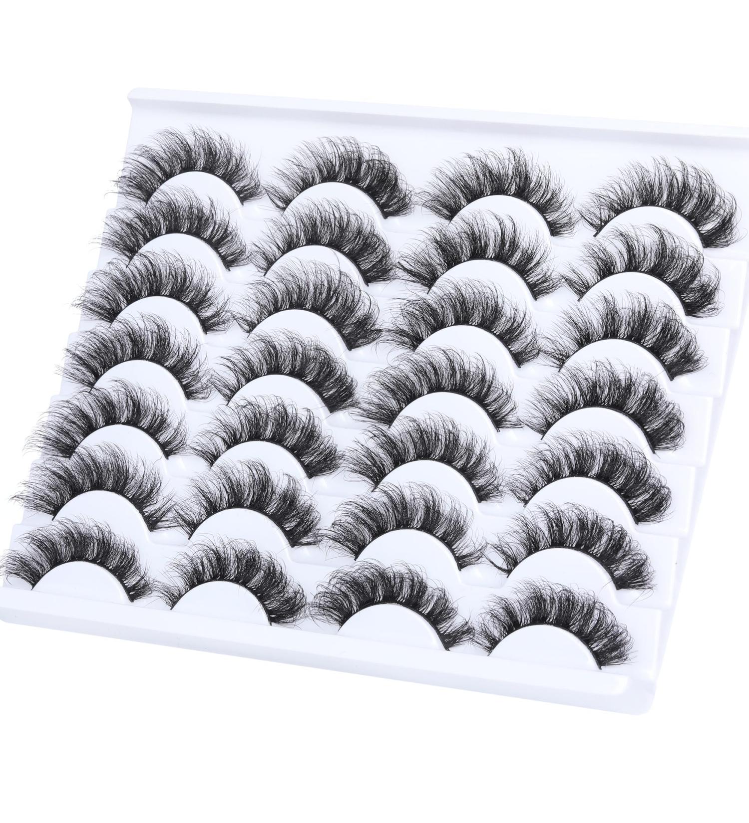 False Eyelashes Natural Look Fluffy Soft 14 Pairs Mink Lashes Pack