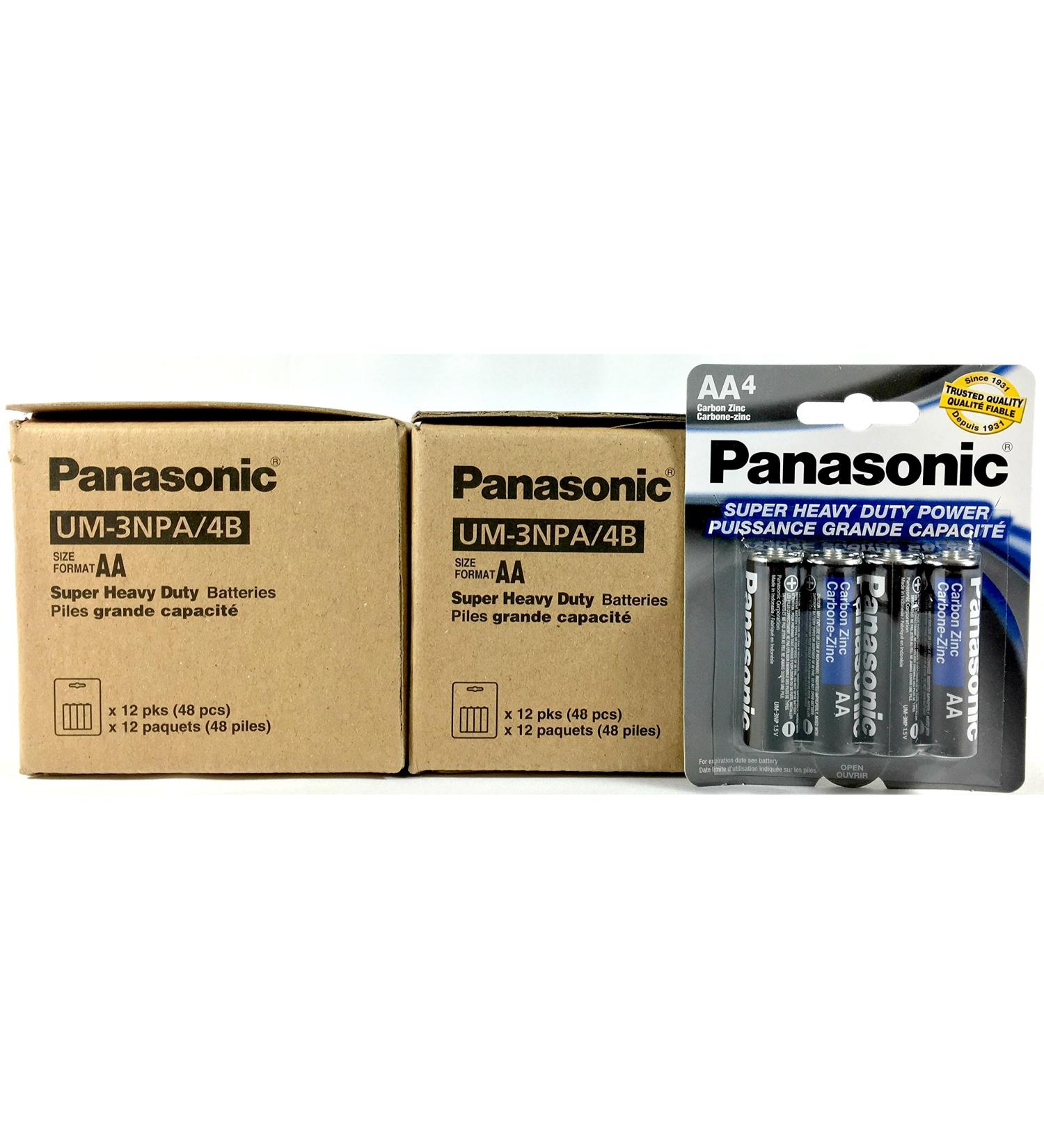 Buy Panasonic 100pc AA Batteries - Super Heavy Duty Carbon Zinc 1.5V - International Shipping Available - Buy Online on GoSupps.com