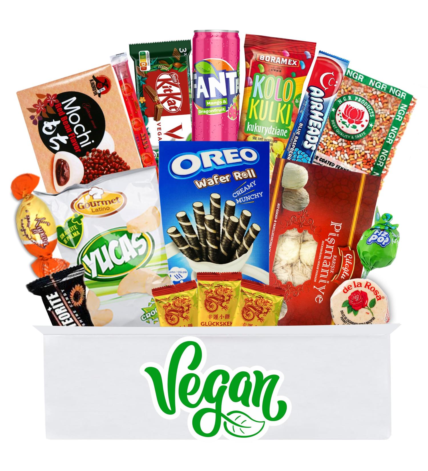 Global Vegan Sweets Box - Authentic Snacks from Asia Africa Eastern Europe & Americas | Perfect Vegan Gift - Buy Online on GoSupps.com
