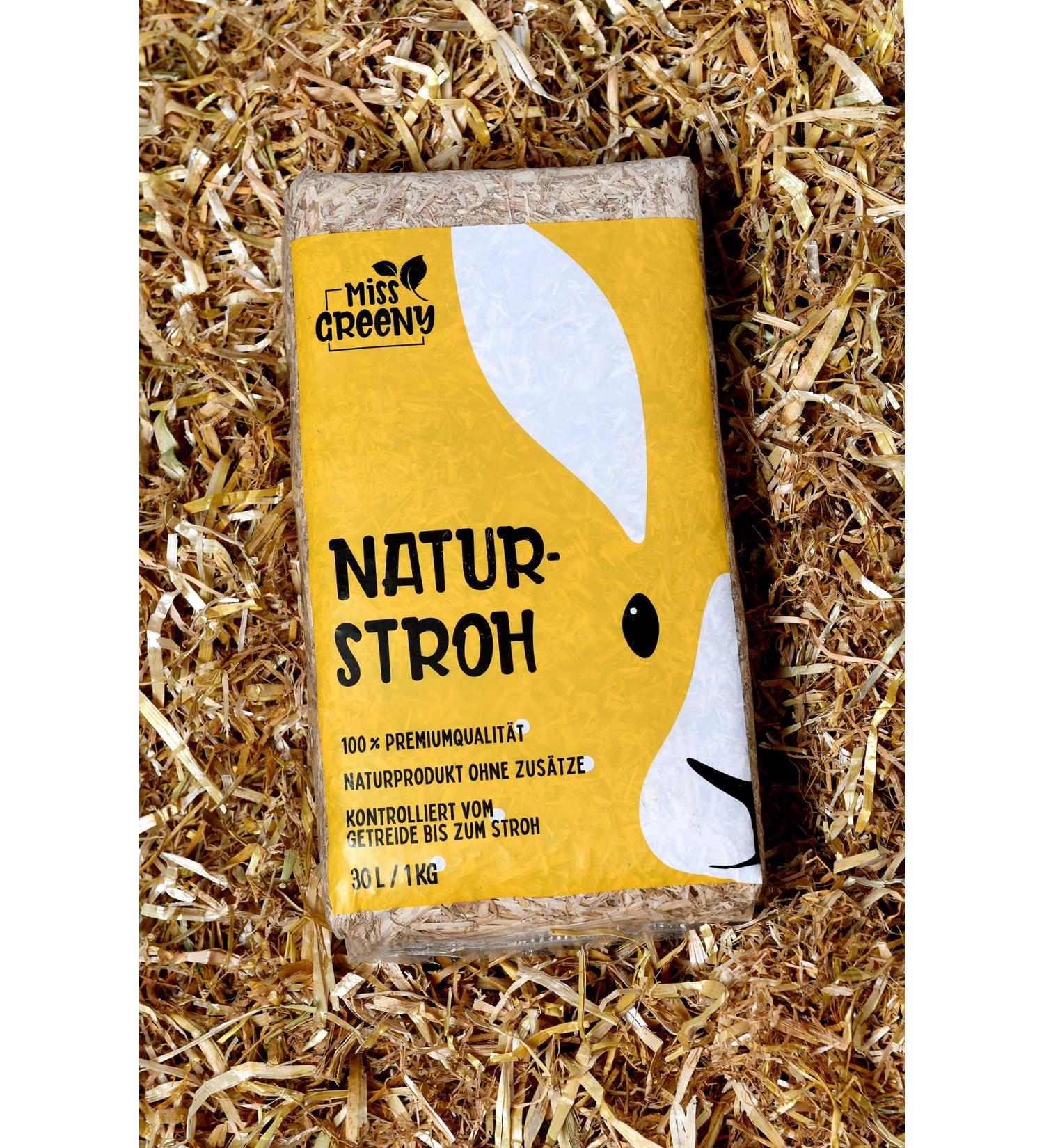 Miss Greeny - 1kg natural grain straw - in handy 1kg bags 1 KG