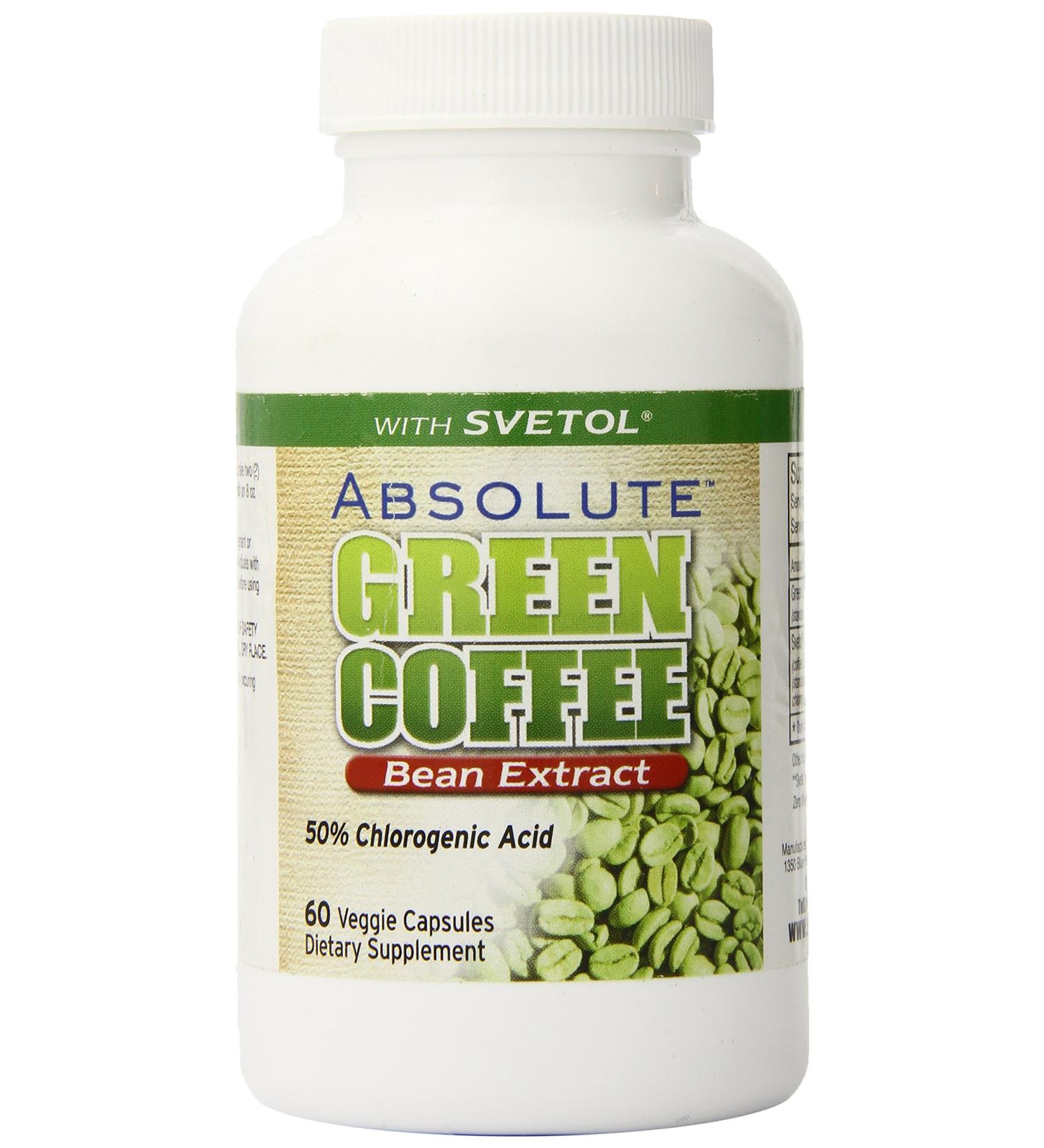 Absolute Nutrition Green Coffee Bean Extract with Svetol - 60 Count - Buy Online on GoSupps.com