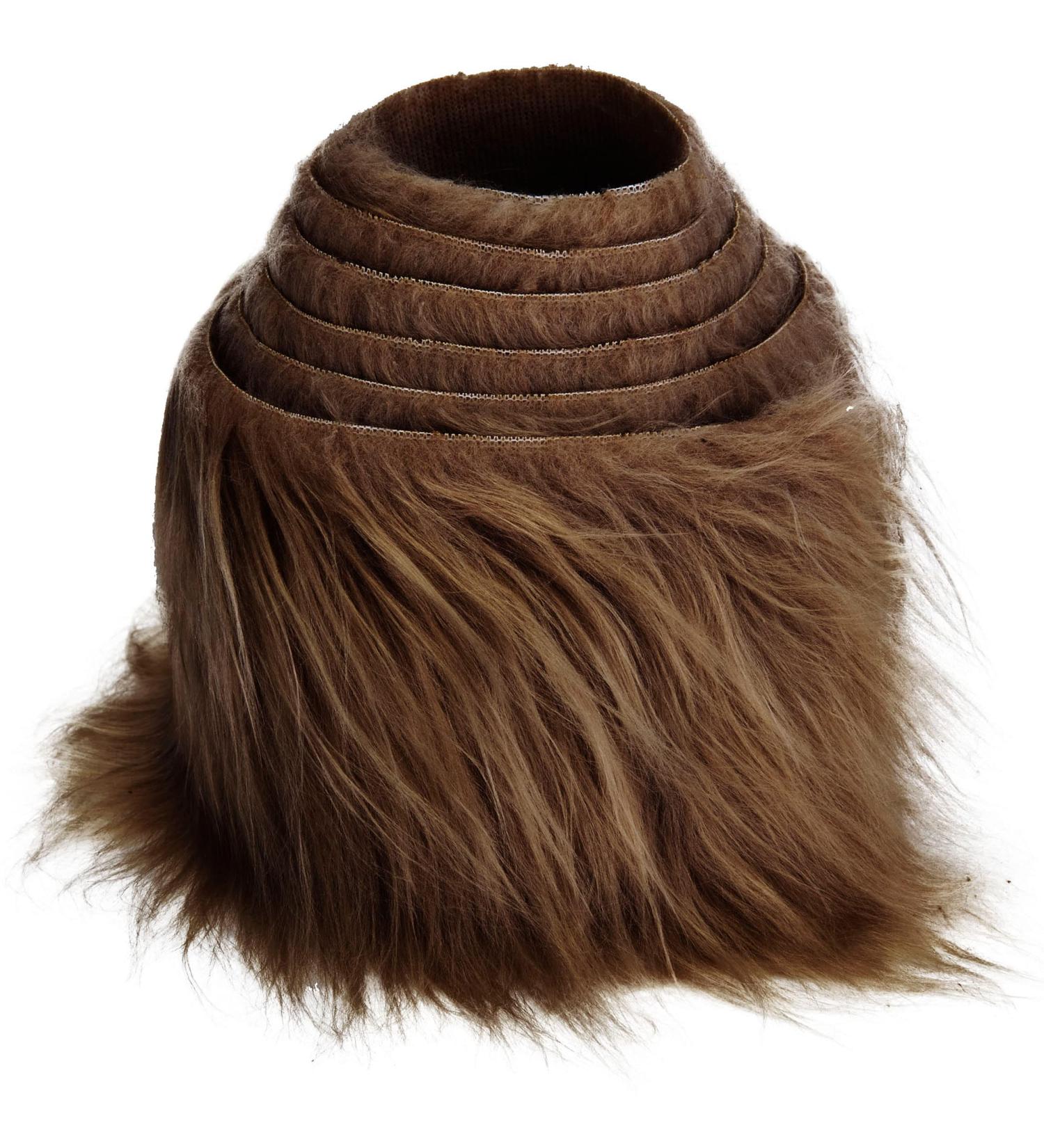 Dark Brown Shaggy Plush Faux Fur Fabric Strips - 2x60 inch for Gnomes, Cosplay, and Dwarf Decoration - Buy Online on GoSupps.com