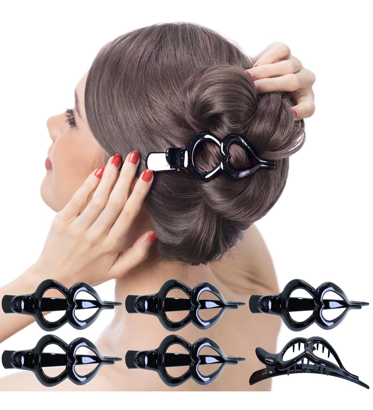 RC Roche 6 Pack Black Concorde Hair Clips - Strong Hold Double Eyelet Hair Clamps for Curvy Styles - Buy Online on GoSupps.com