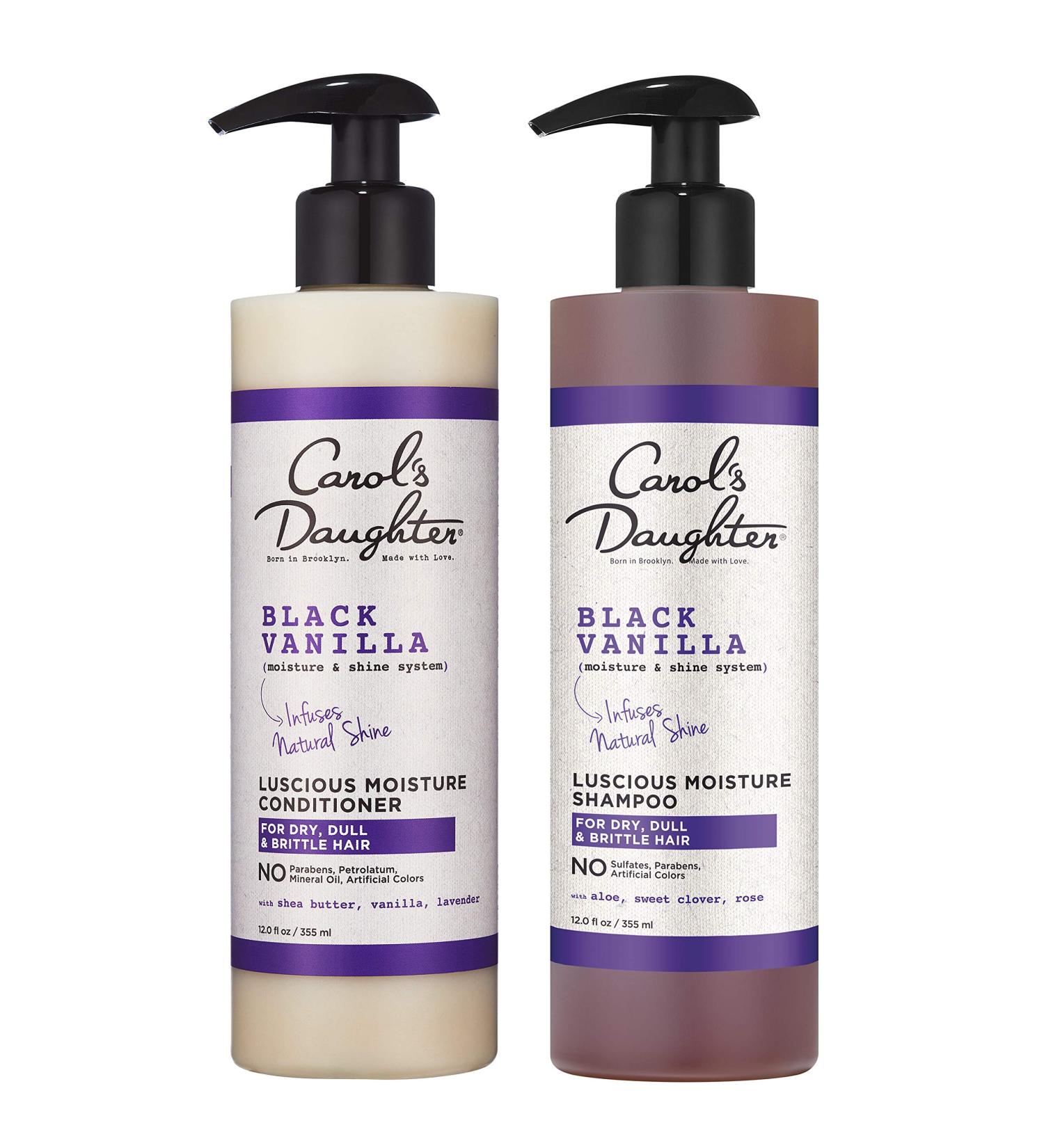 Carols Daughter Black Vanilla Moisture and Shine Shampoo and Conditioner Set - Sulfate Free, Hydrating Formula for Dry and Dull Hair - Buy Online on GoSupps.com