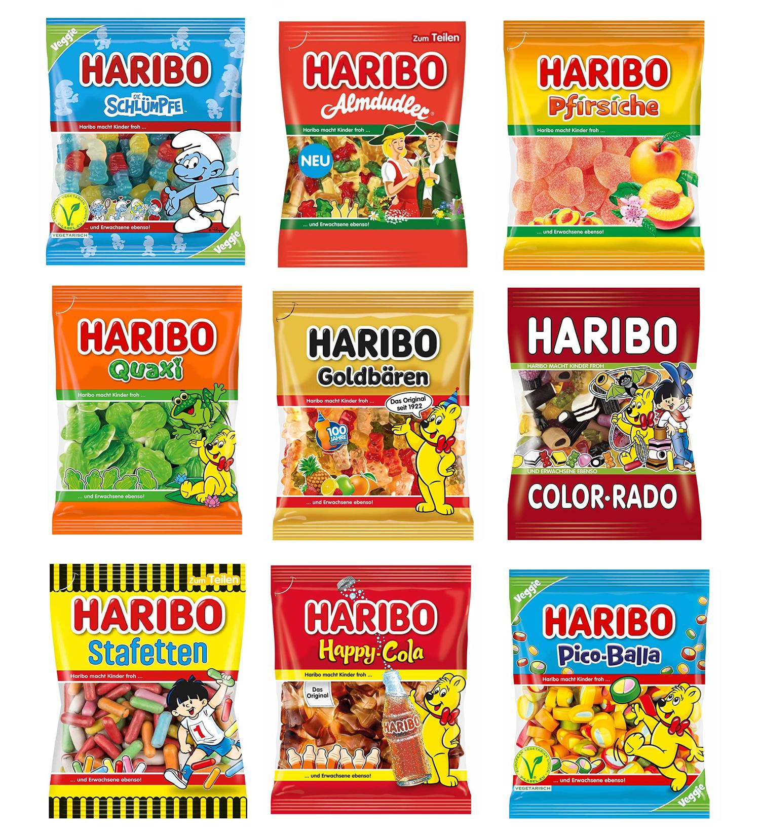 HARIBO Haribo Mixed Bags of 9 | For parties children's birthdays or as a gift | 1545 g