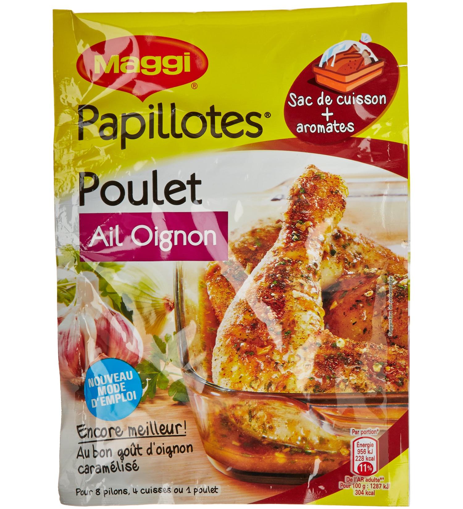 Maggi Papillotes Poulet Ail Oignon (1 sachet) -36g