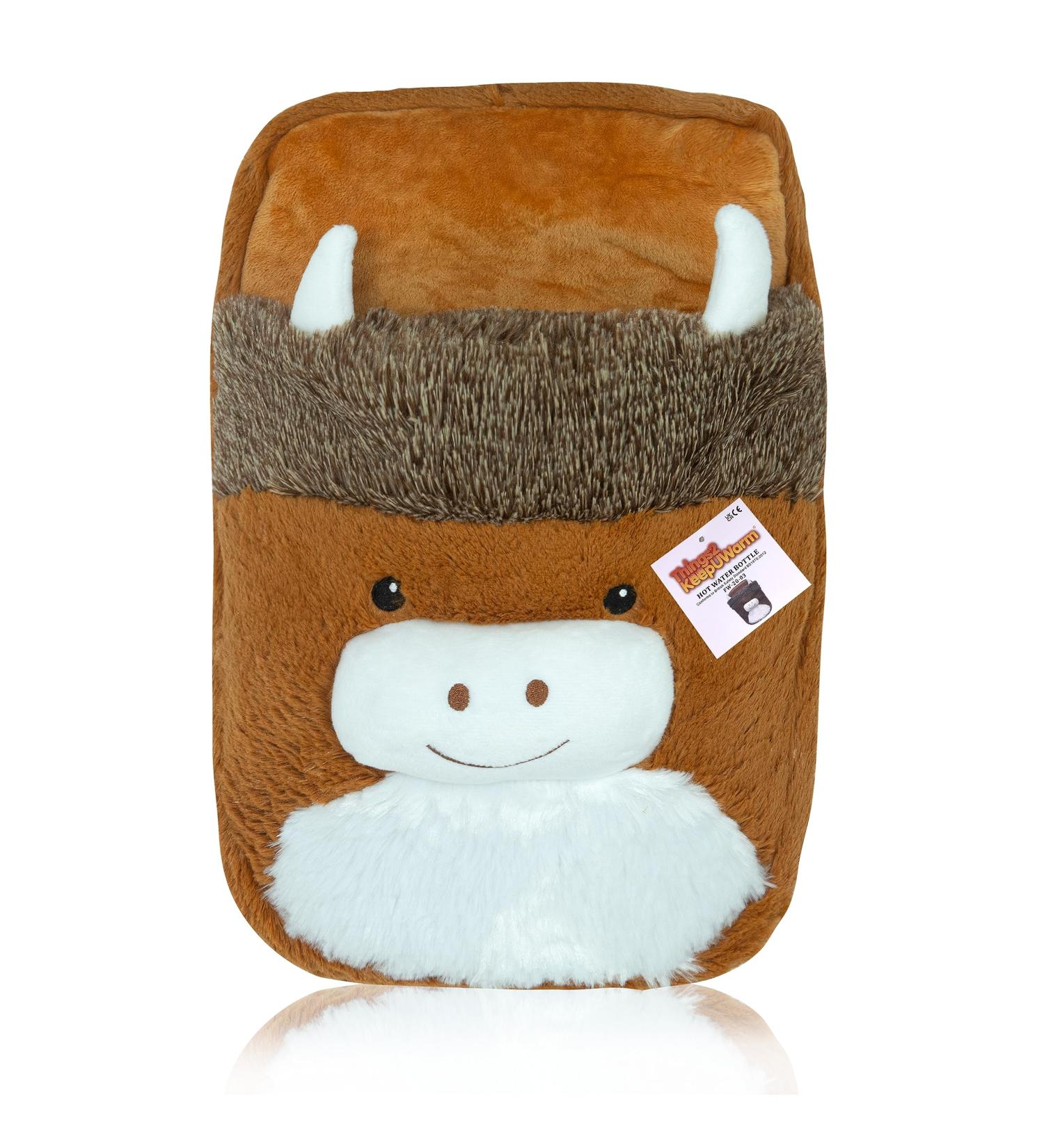 Highland Cow Heated Foot Muff - Hot Water Bottle Feet Warmer | Things2KeepUWarm | Brown | 1 Count - Buy Online on GoSupps.com