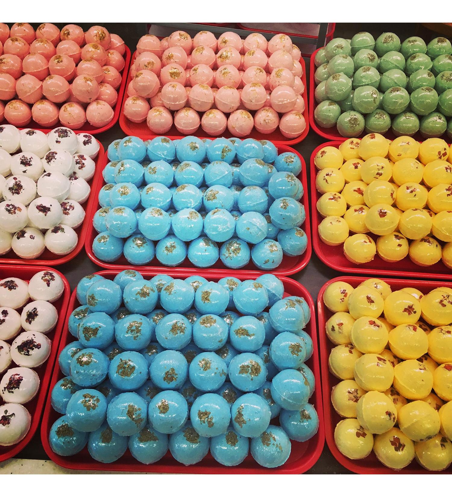 100 Wholesale Organic Bath Bombs - Large 3.2 oz - Luxury Natural Ingredients - Safe for Kids - Handmade in USA - Perfect Christmas Gift - Buy Online on GoSupps.com