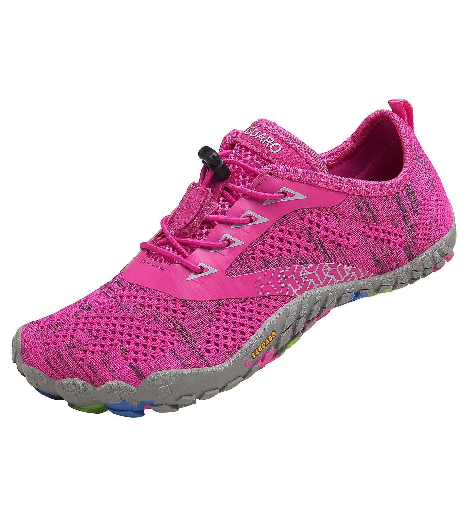 SAGUARO Unisex Barefoot Shoes | Breathable Lightweight Fitness Shoes with Wide Toe Box | Rose Red | 39 EU - Buy Online on GoSupps.com