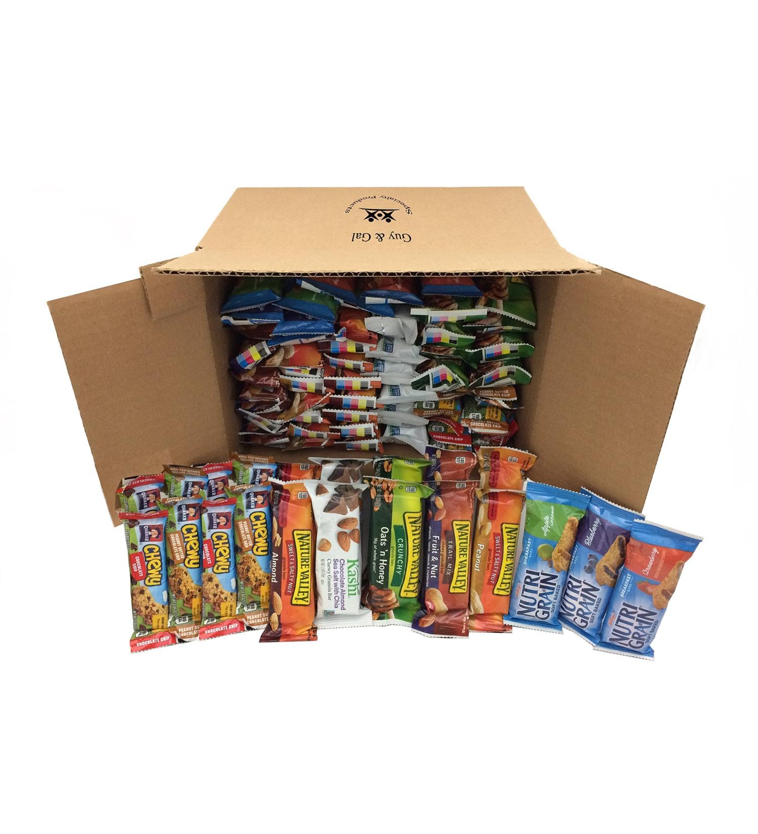 Sweet & Salty Granola Bar Variety Pack - 72 Bars (Nature Valley, Kashi, Quaker) - Healthy Snack Mix Bundle - Buy Online on GoSupps.com