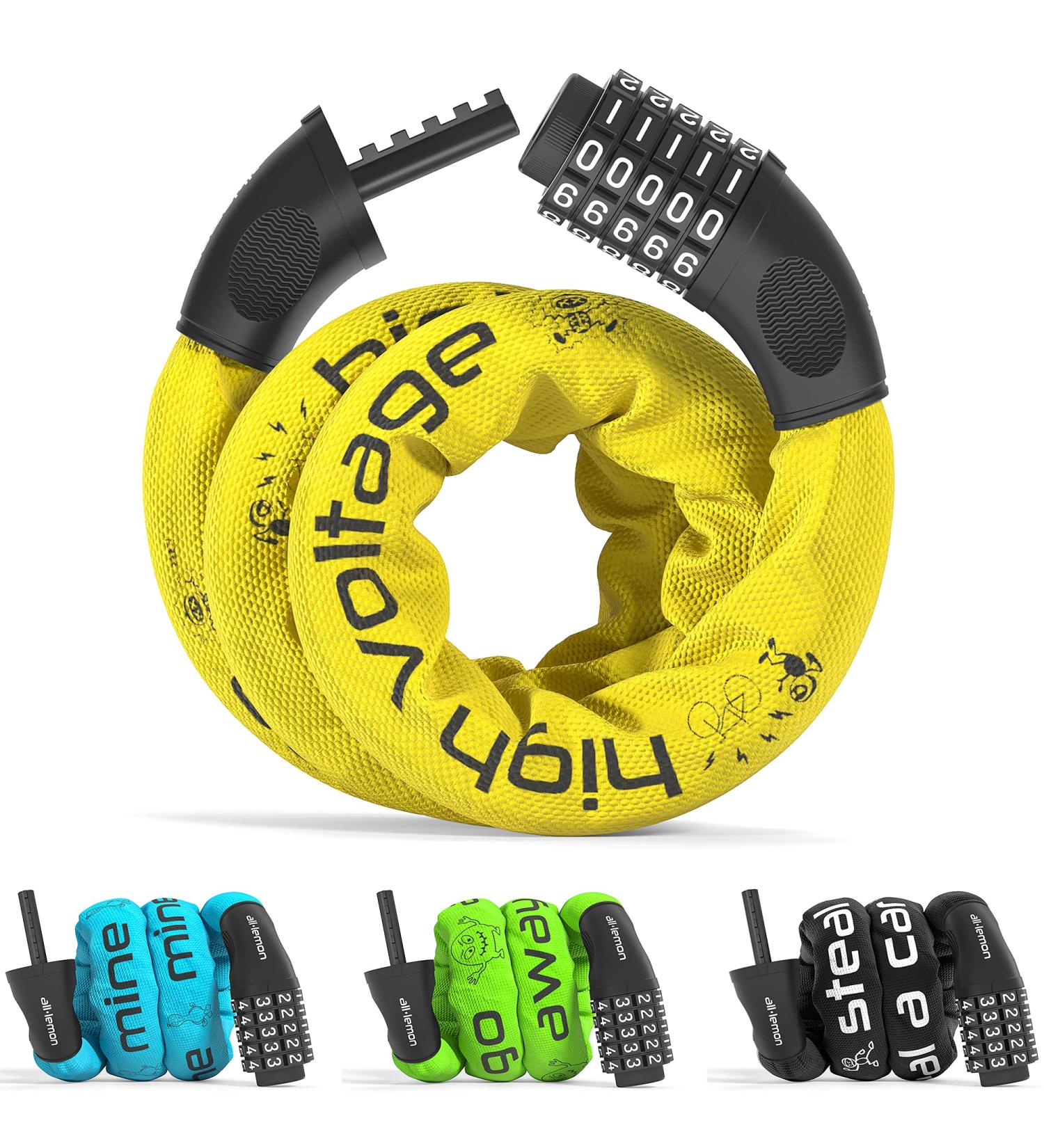 Secure Your Bike with Our Number Code Steel Chain Lock | Heavy-Duty Bicycle Wheel Lock for Maximum Theft Protection - Buy Online on GoSupps.com