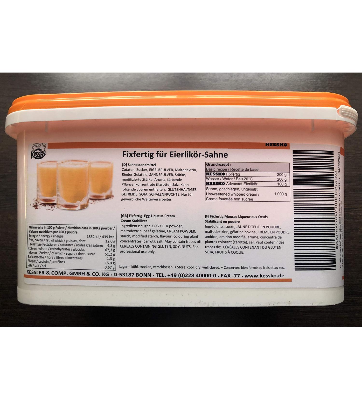 Eggnog Kessko cream stock 900 g cream stabilizer cream 0.9 kg (eggnog)