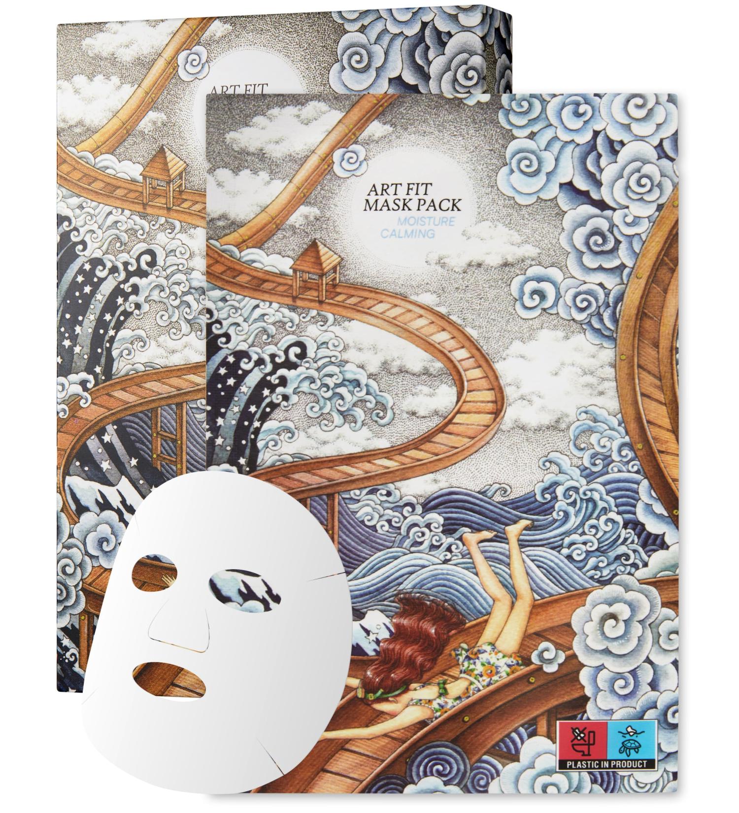 Art Fit Moisture Calming Mask Sheet - Korean Ceramide Hydrating Facial Mask for Dry Skin - Soothing & Replenishing - Aromatherapy Skincare - Pack of 5 - Buy Online on GoSupps.com