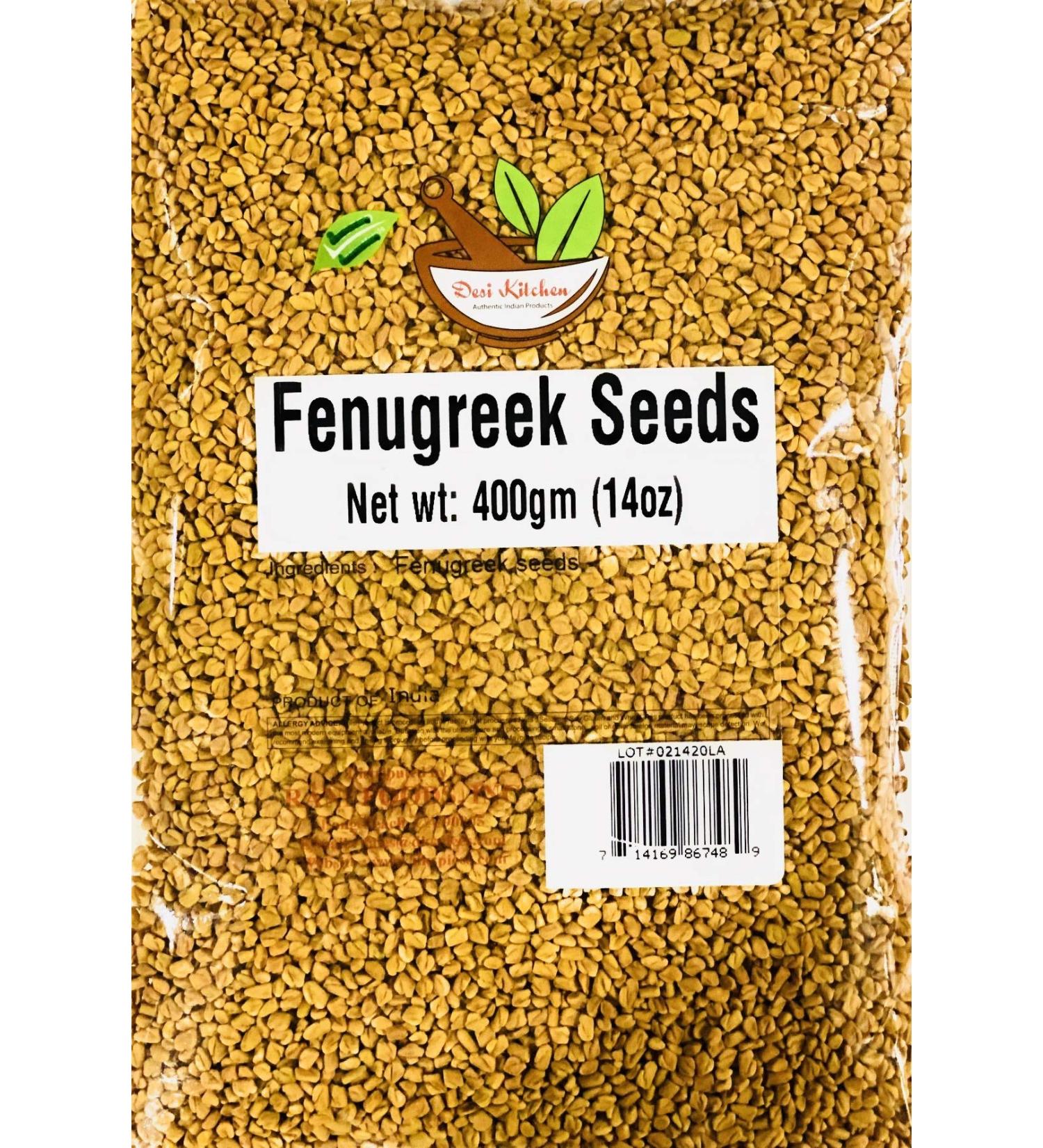 Desi Kitchen Fenugreek (Methi Seeds) 400gm (14oz) - Premium Quality Spice for Authentic Indian Cooking - Buy Online on GoSupps.com