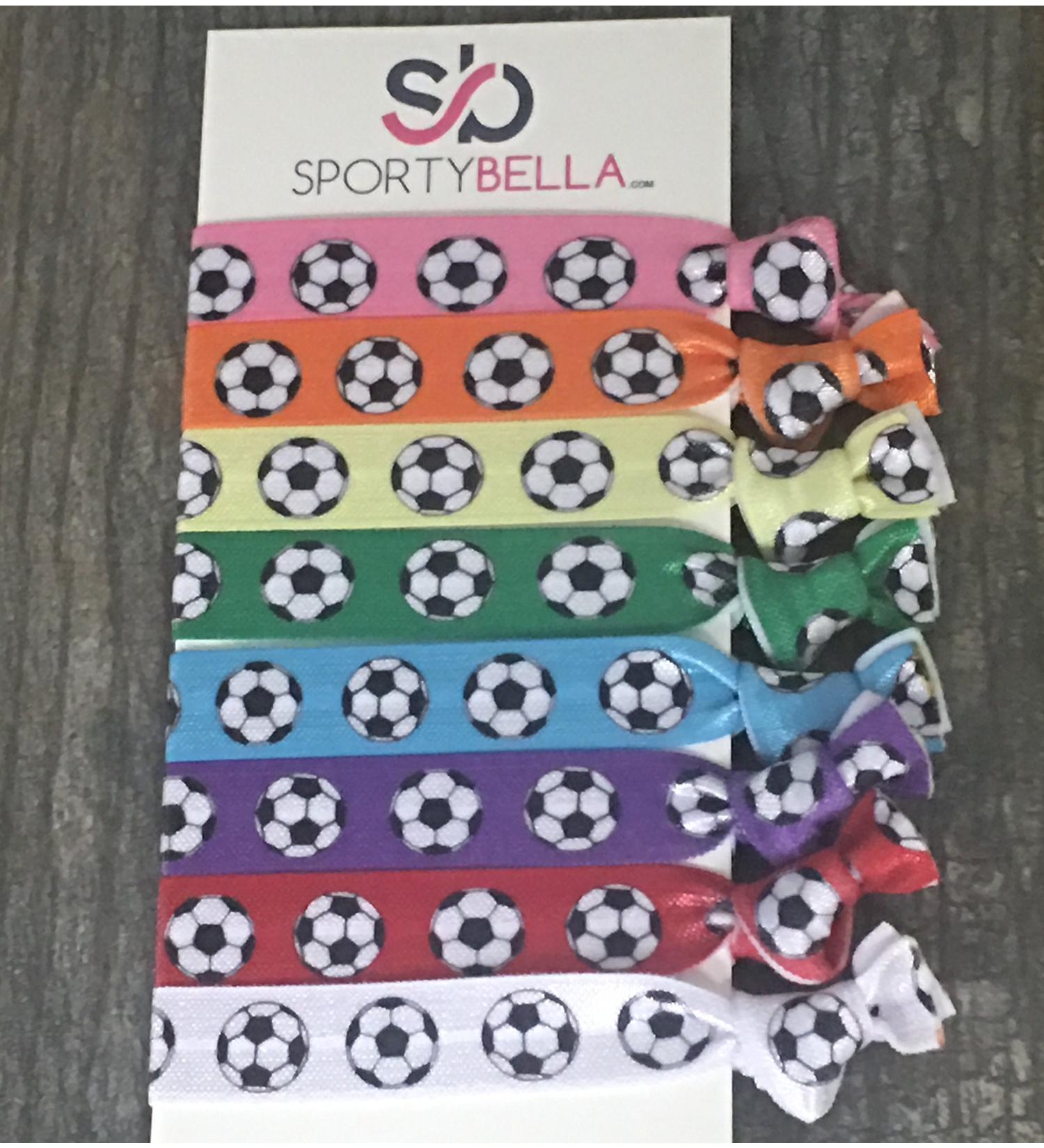 Infinity Collection Soccer Hair Ties Set - No Crease Soccer Hair Accessories (8 Pack) - Buy Online on GoSupps.com