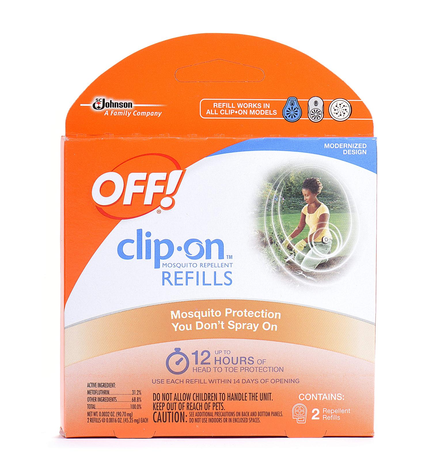 OFF! Clip-On Mosquito Repellent Refill - 12 Hours Protection (2 Count) - Buy Online on GoSupps.com
