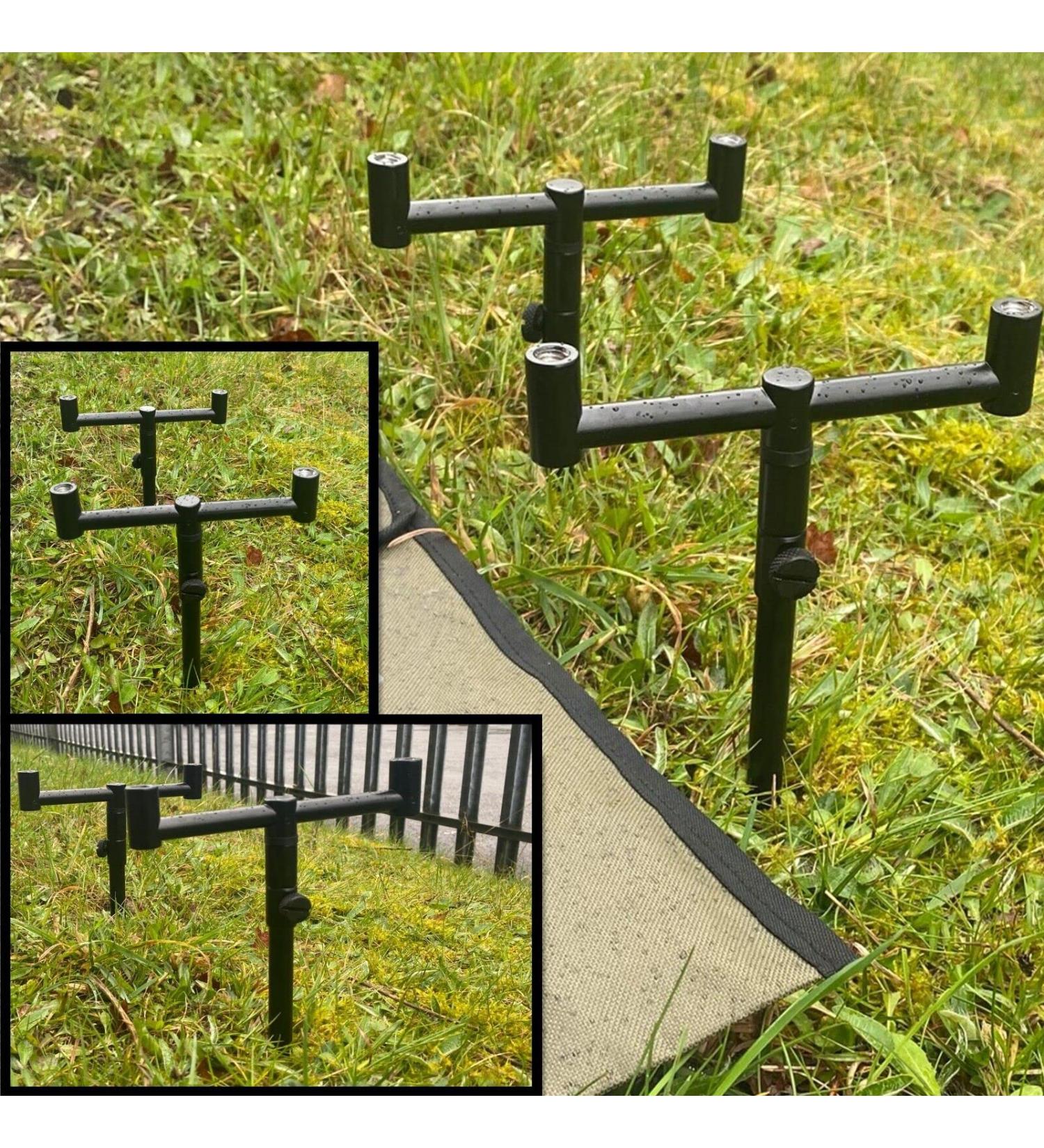 Lidsters Fishing Supplies 2 Rod Buzz Bar Set Black Bag of 20-30cm 2pcs Rods 13cm Carp Fishing