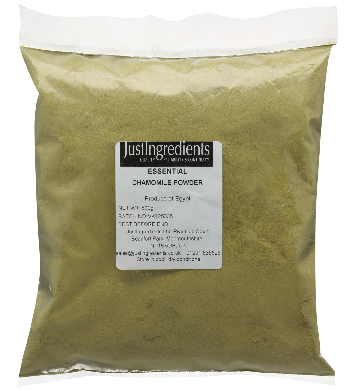 JustIngredients Essentials Chamomile Flowers German Powder 500 g 0 g (Pack of 1) - Buy Online on GoSupps.com