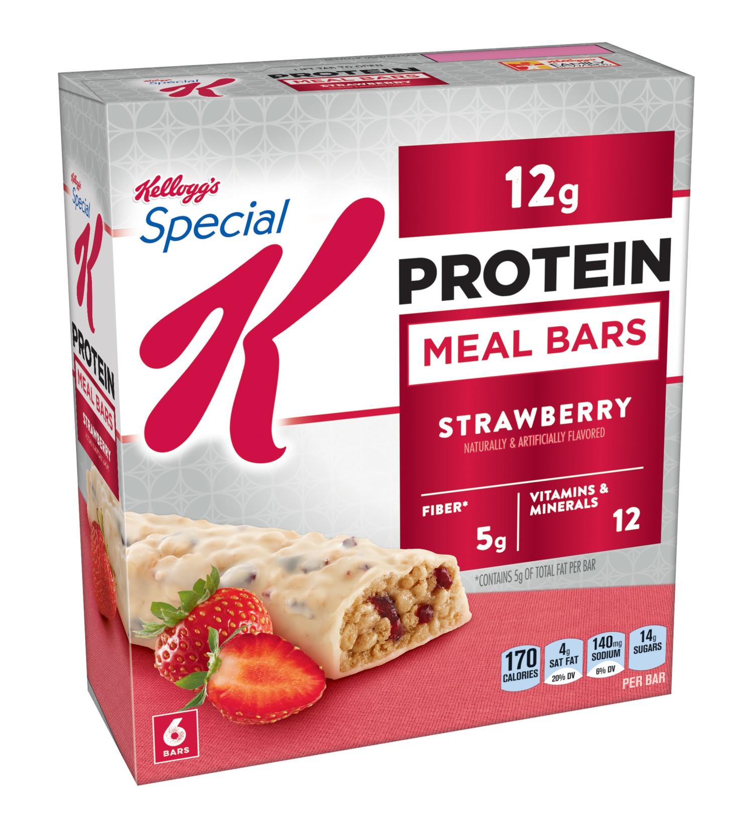 Kellogg's Special K Protein Meal Bars Strawberry 6 Count Box (Pack of 3) 6 Count (Pack of 3) Standard Packaging - Buy Online on GoSupps.com