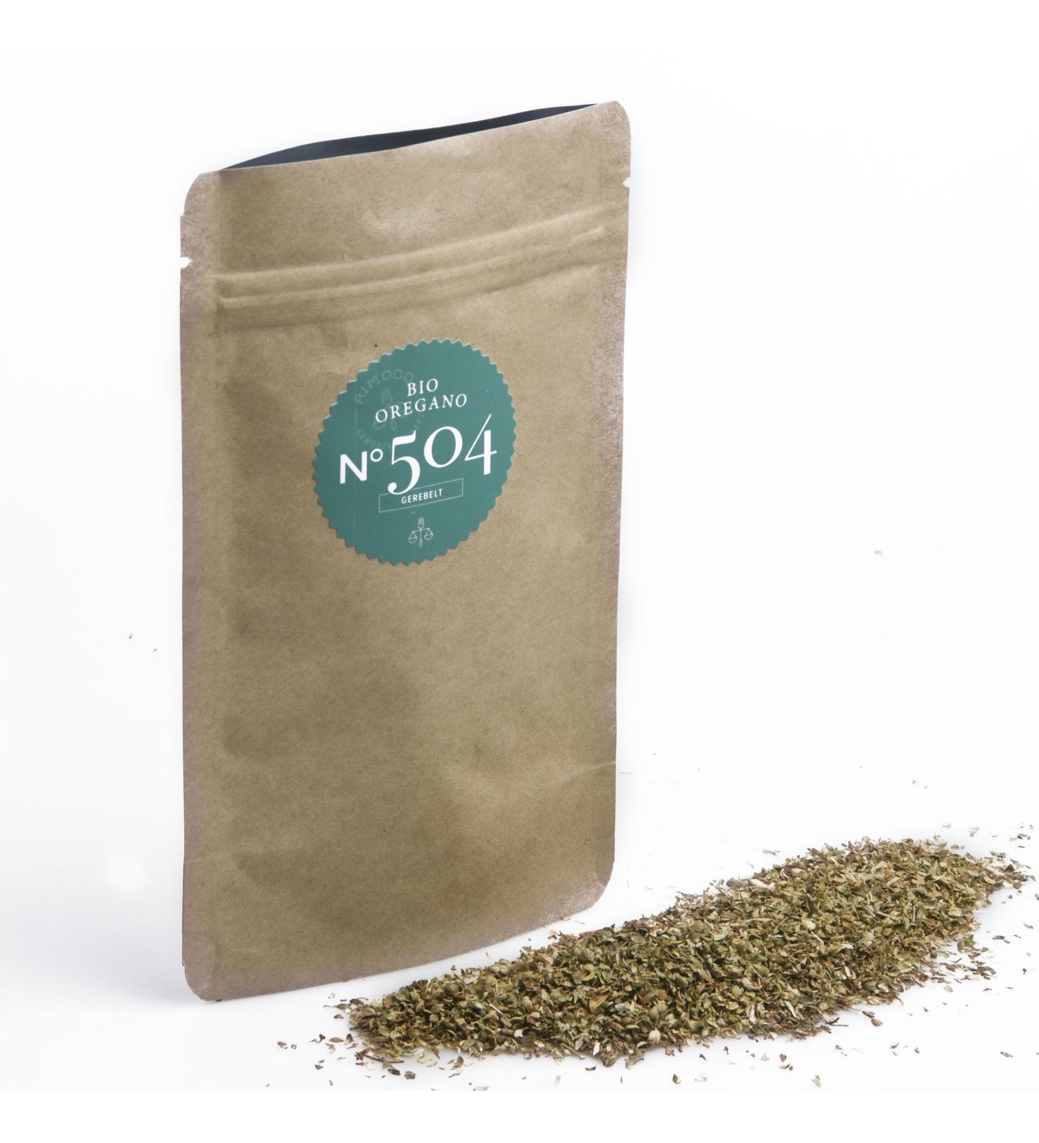 Bio oregano n 504 - biodegraded rubbed striking tart & smoky in the practical power paper ZIP bag content: 20g Contents: 20G (power paper bag)