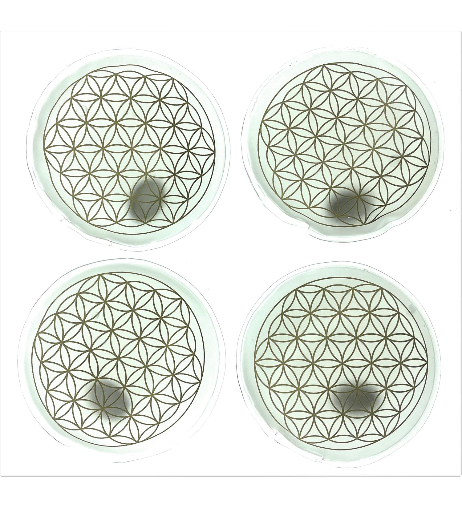 Set of 4 Flower of Life Hand Warmers | Reusable Pocket Heat Pads | Eco-Friendly Heat Cushions for Cold Weather - Buy Online on GoSupps.com