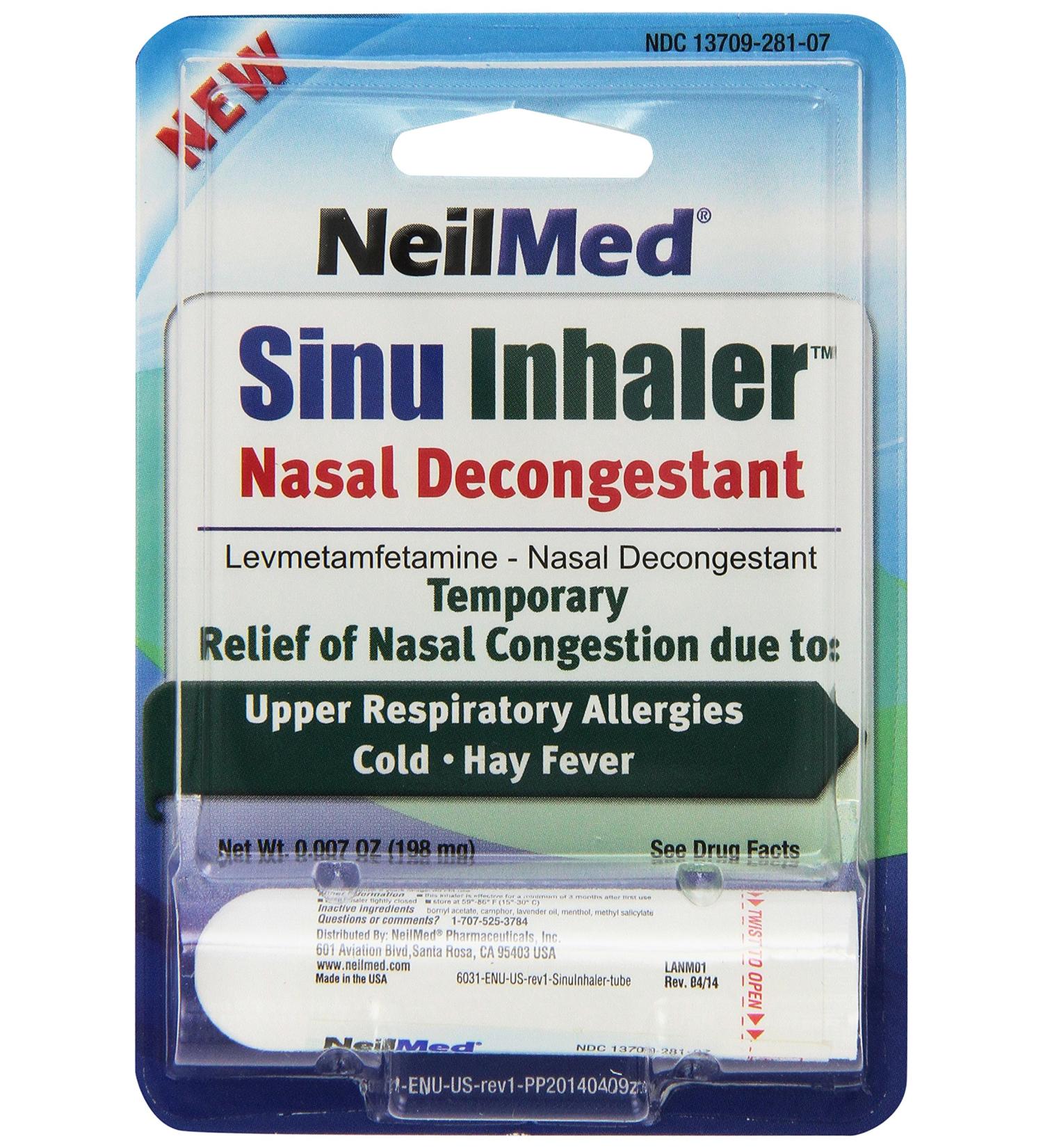 Neilmed Sinu Inhaler Nasal Decongestant 0.007 oz - Fast Relief - Buy Online on GoSupps.com