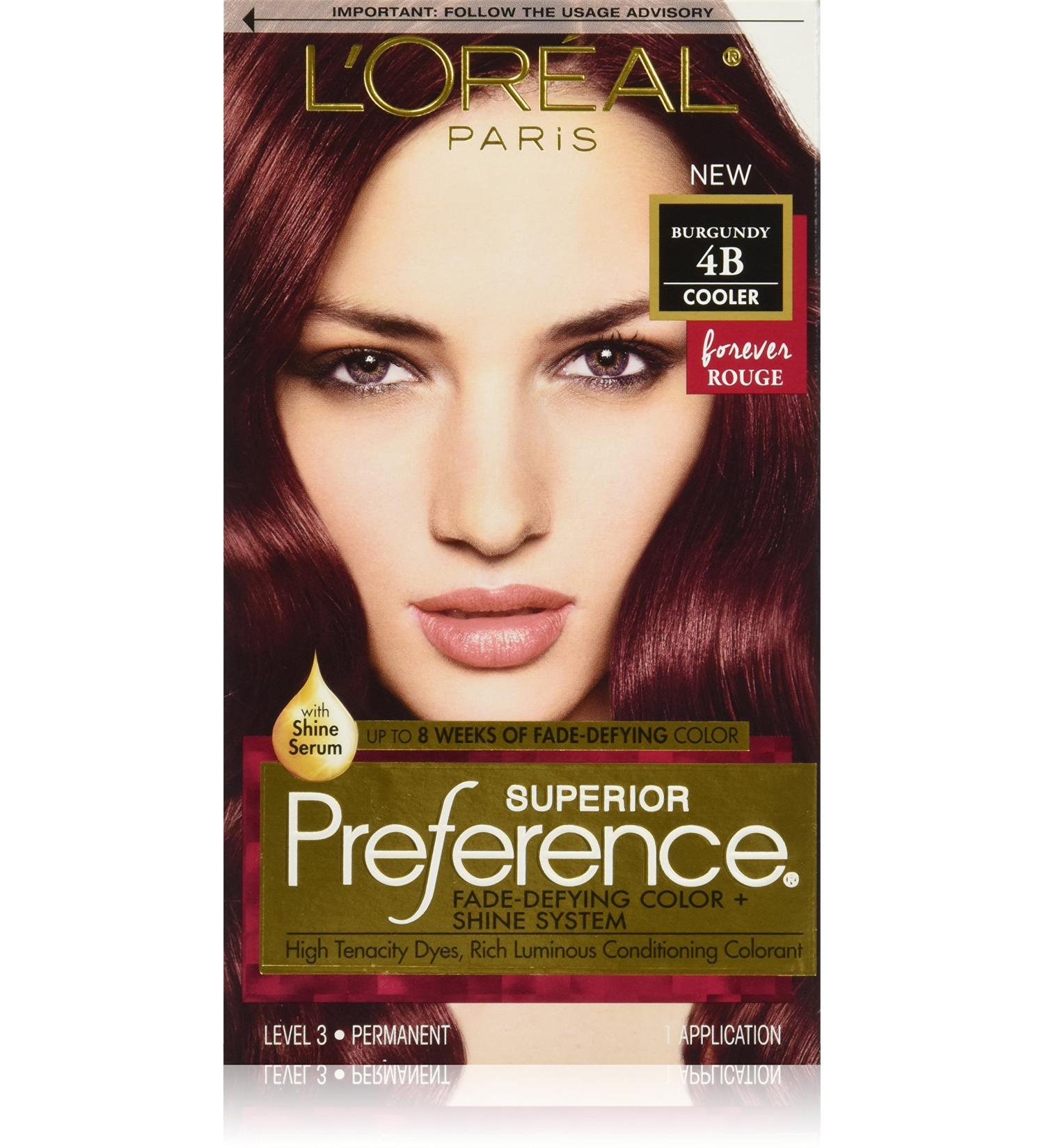L'Oreal Paris Superior Preference 4B Burgundy - Fade-Defying Color & Shine | International Shipping Available - Buy Online on GoSupps.com