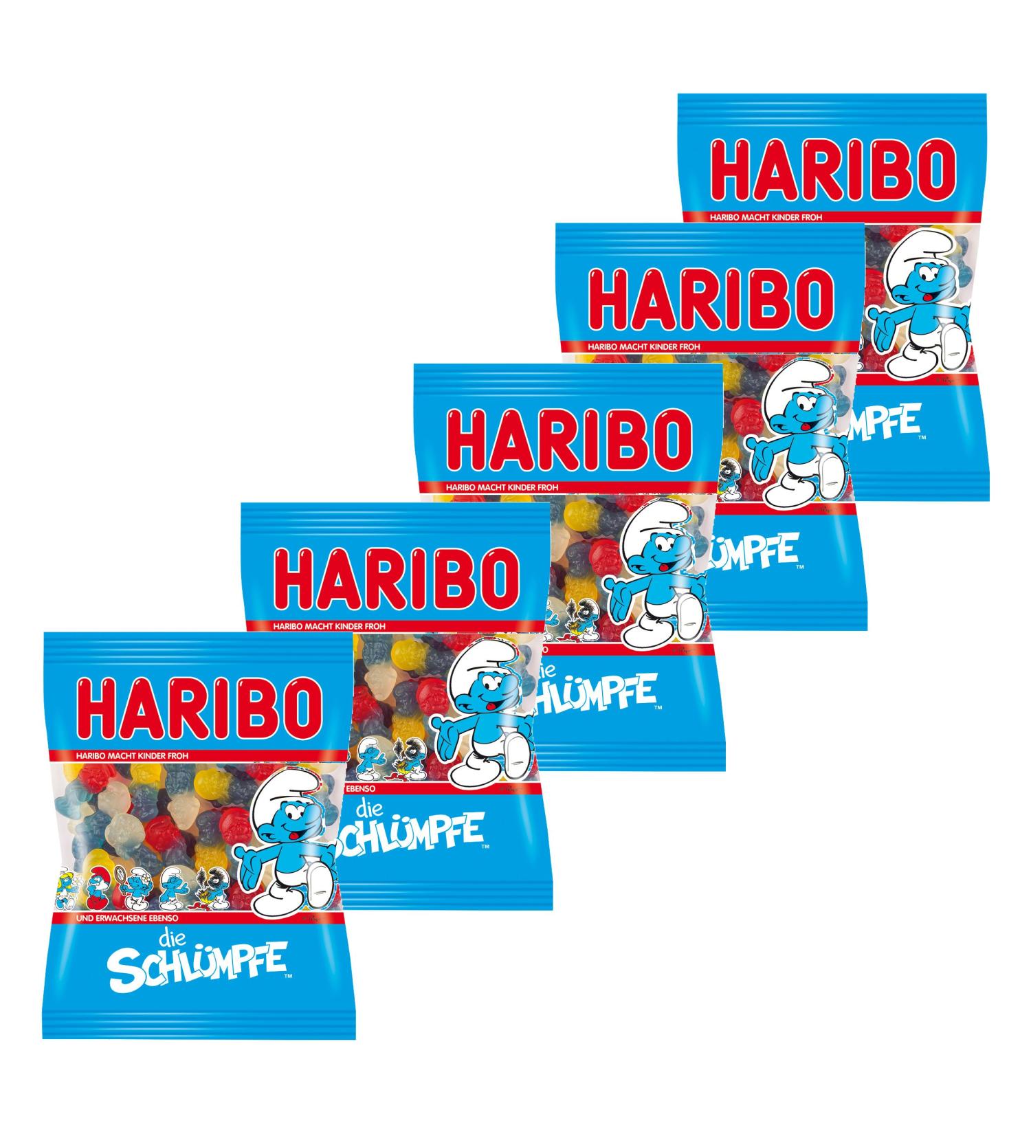  HARIBO Haribo Smurfe 5 x Rubber Bears Wine Gum Fruit Gum Vegetarian in a Bag - Buy Online on GoSupps.com