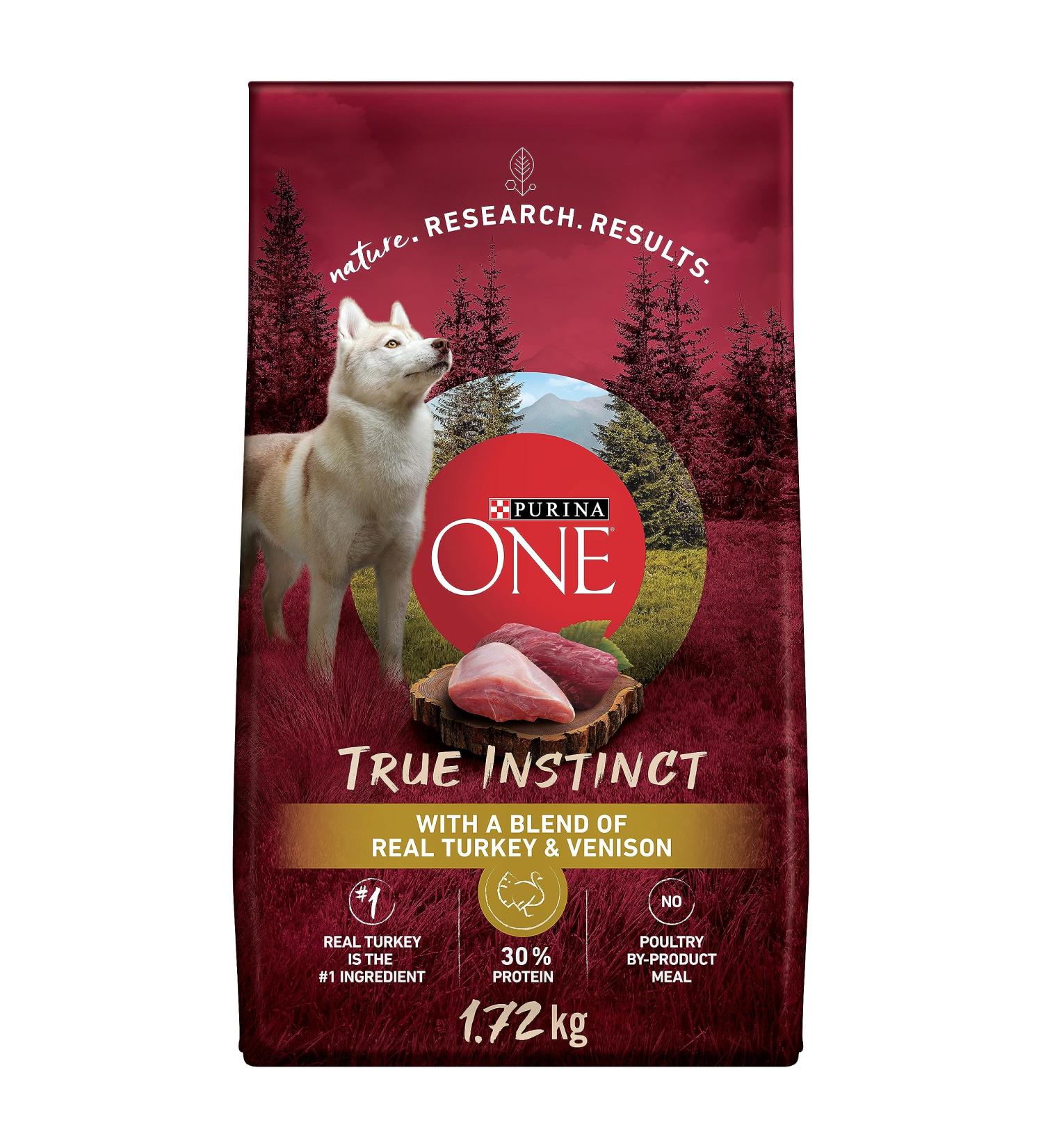 Purina ONE True Instinct High Protein Dry Dog Food Turkey & Venison - 1.72 kg Bag 1.72 kg (Pack of 1) Dog Food - Buy Online on GoSupps.com