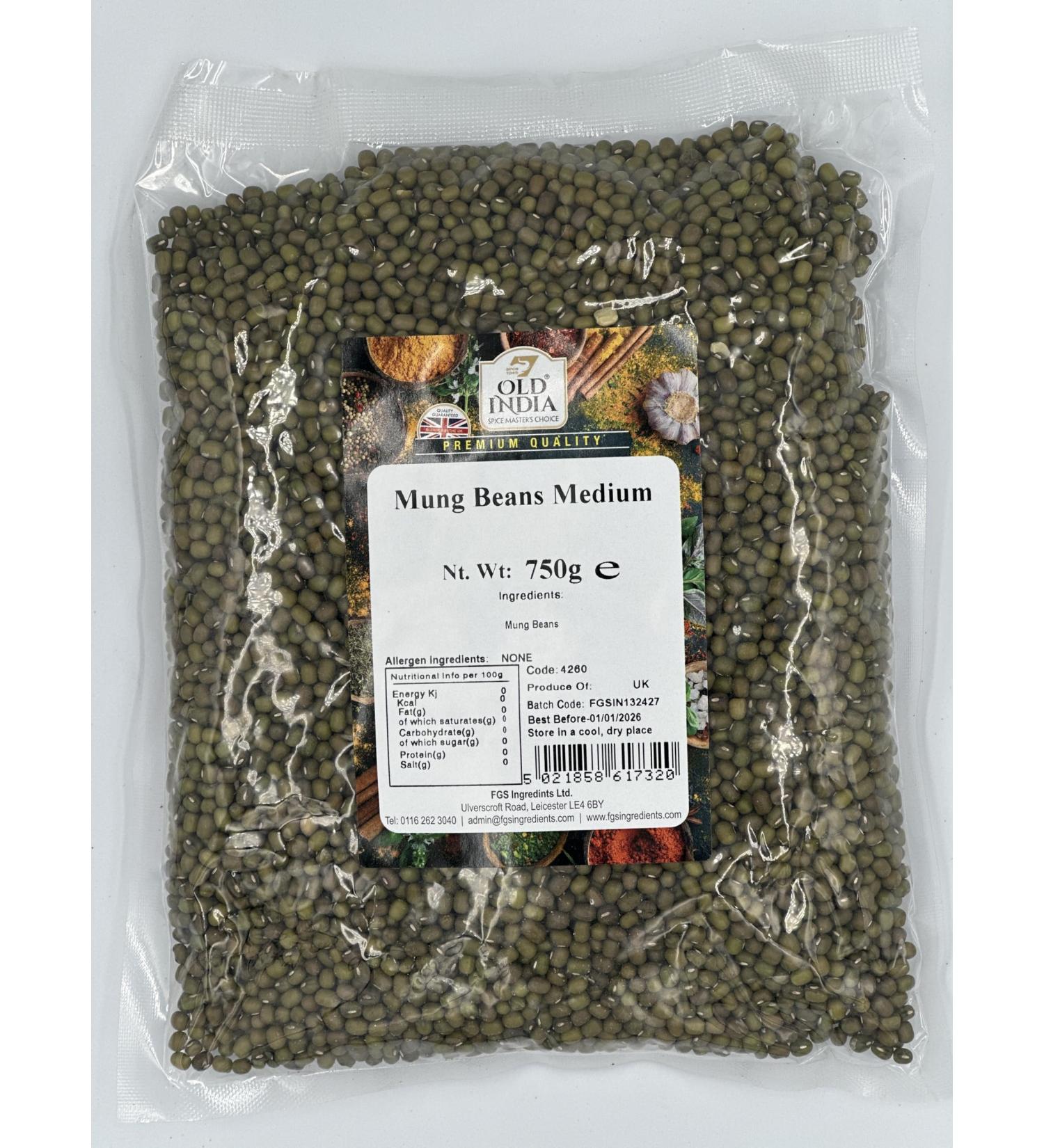Old India Mung Beans Medium 750g - Buy Online on GoSupps.com