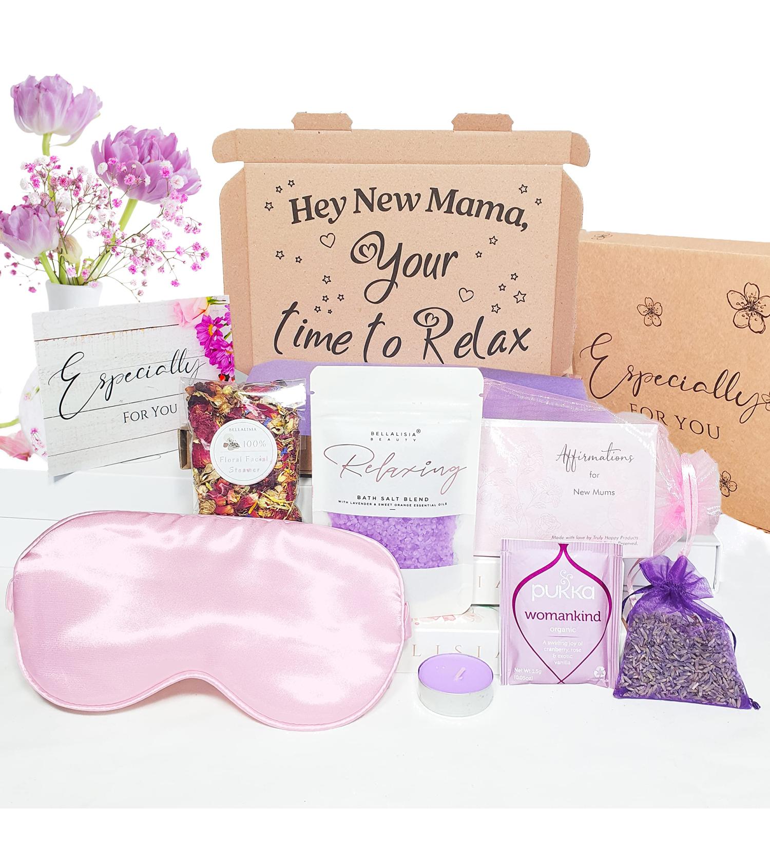 Bellalisia New Mum Pamper Kit - Relaxing Baby Shower Gift for Mums To Be - Self Care Spa Hamper Set for Women - Ideal Beauty Gift for Mummy - Buy Online on GoSupps.com
