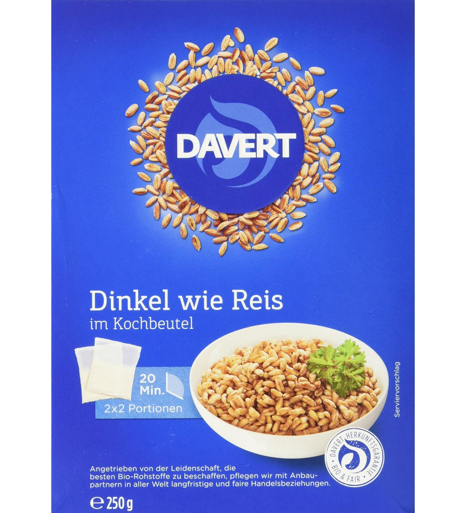 Buy Davert Organic Soft Spelt Cooking Bag 250g - Healthy Gluten-Free Grain for International Shipping - Buy Online on GoSupps.com