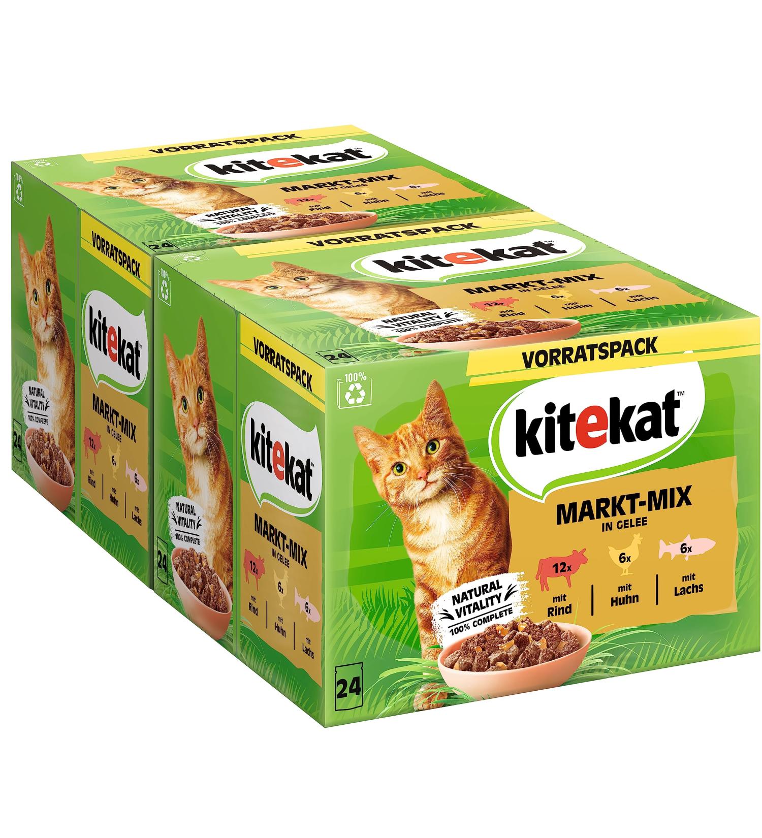Kitekat Wet Cat Food in Jelly - 48 Portion Bags (2 x 24 x 85g) - Premium International Shipping - Buy Online on GoSupps.com