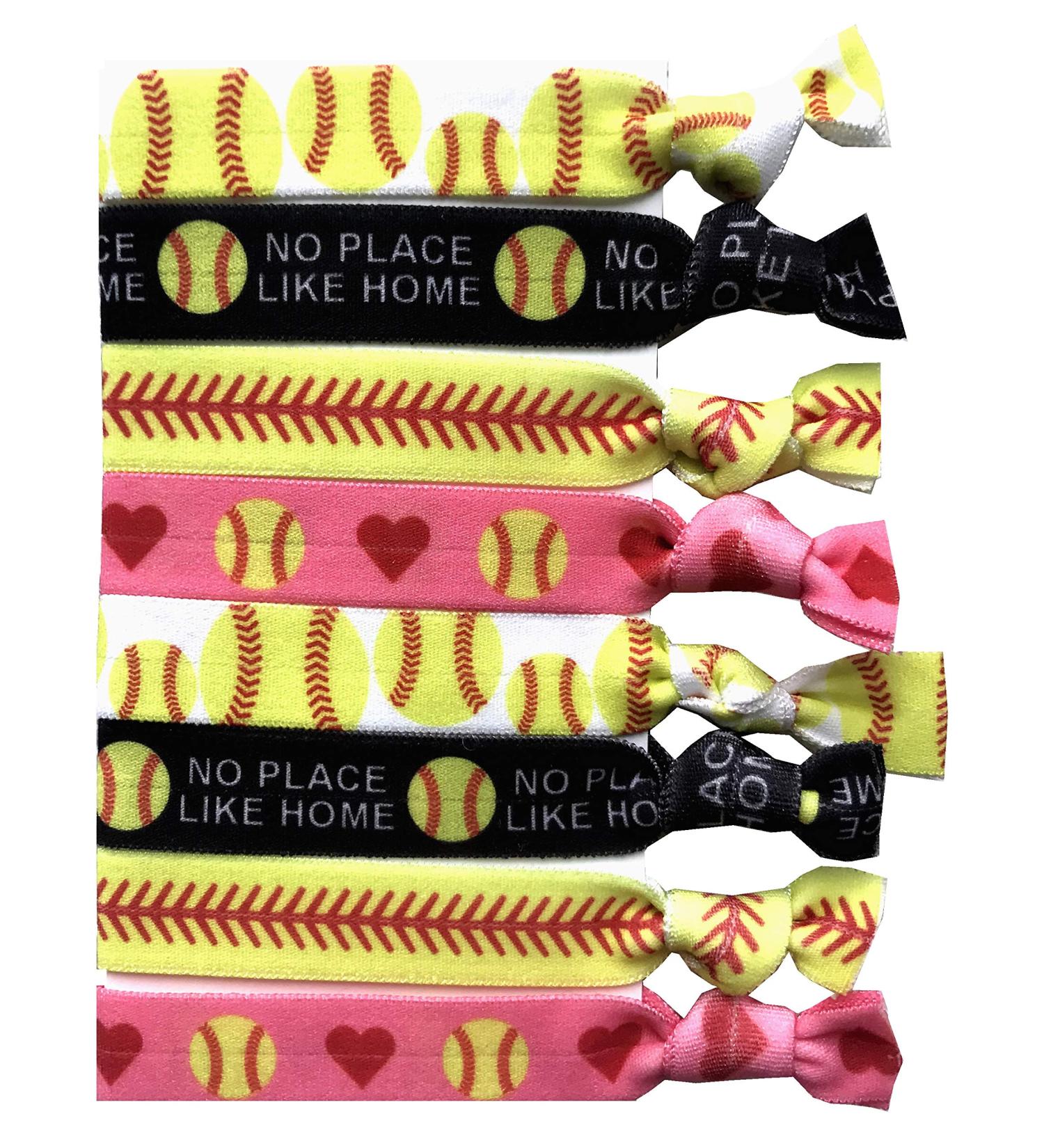8 Piece Softball Gifts Hair Elastics - Softball Gifts for Girls  Girls Softball  Softball Bracelet  Softball Accessories for Players  Women  Girls  Coaches  Teams  High School Softball Teams - Buy Online on GoSupps.com