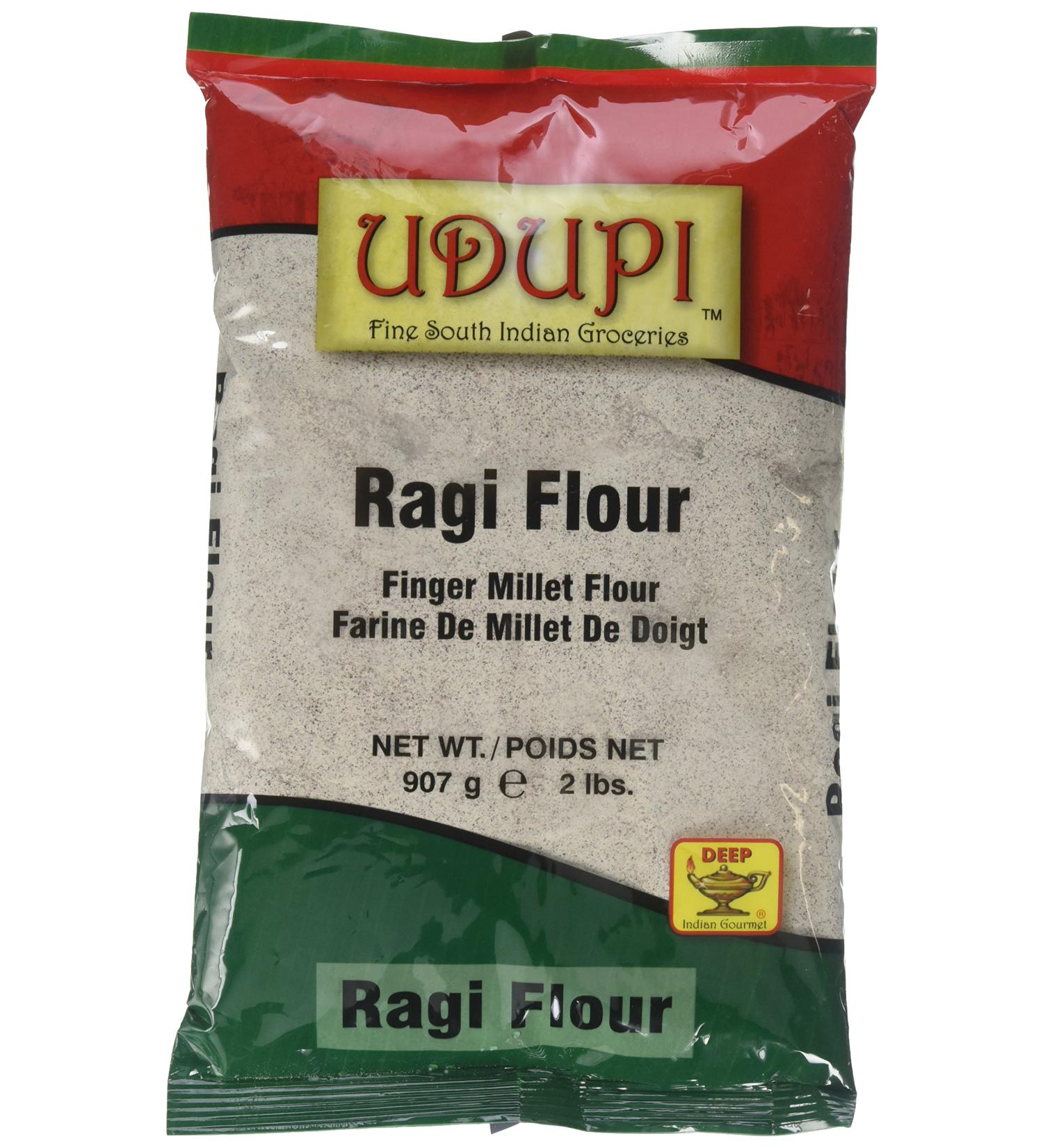 Udupi Ragi Flour - 907g (2 lbs) Pack of 2 | Premium Finger Millet Flour - Buy Online on GoSupps.com