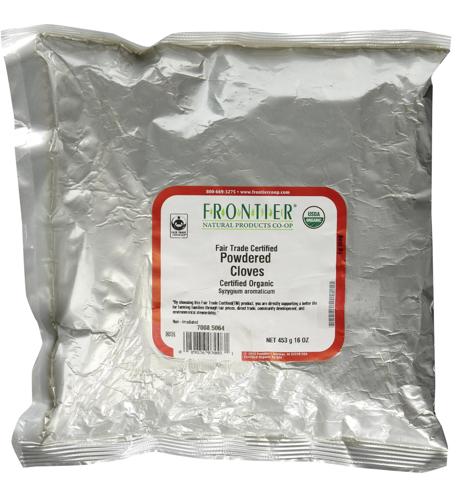 Frontier Herb Bulk Cloves Organic Powder Ground, 1 Pound