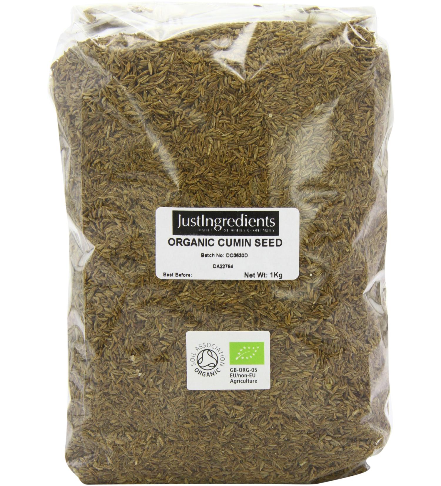 JustIngredients Essentials Organic Cumin Seeds 1 kg - Buy Online on GoSupps.com