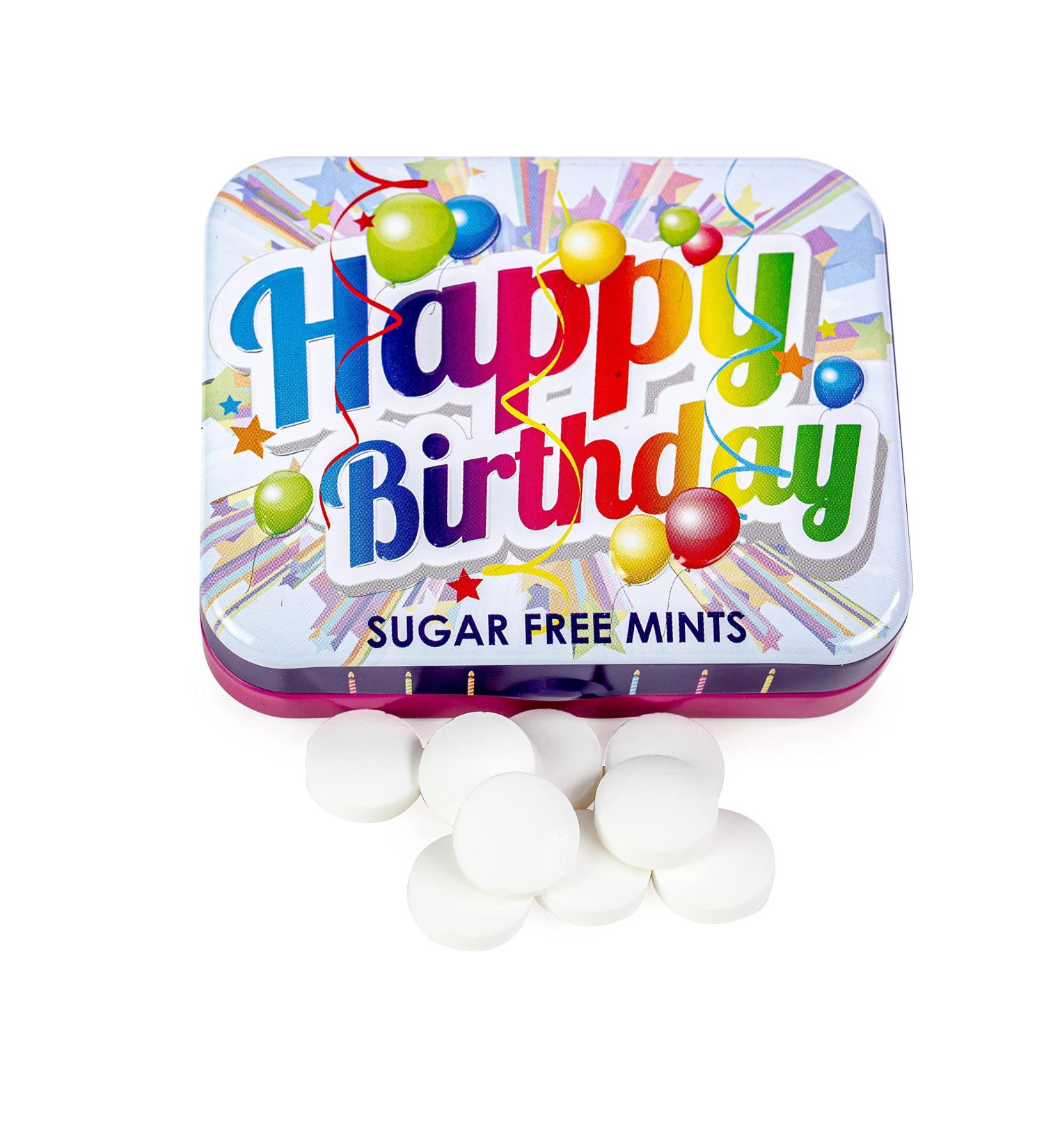 Happy Birthday Mints 30g Mints embossed tin birthday gift