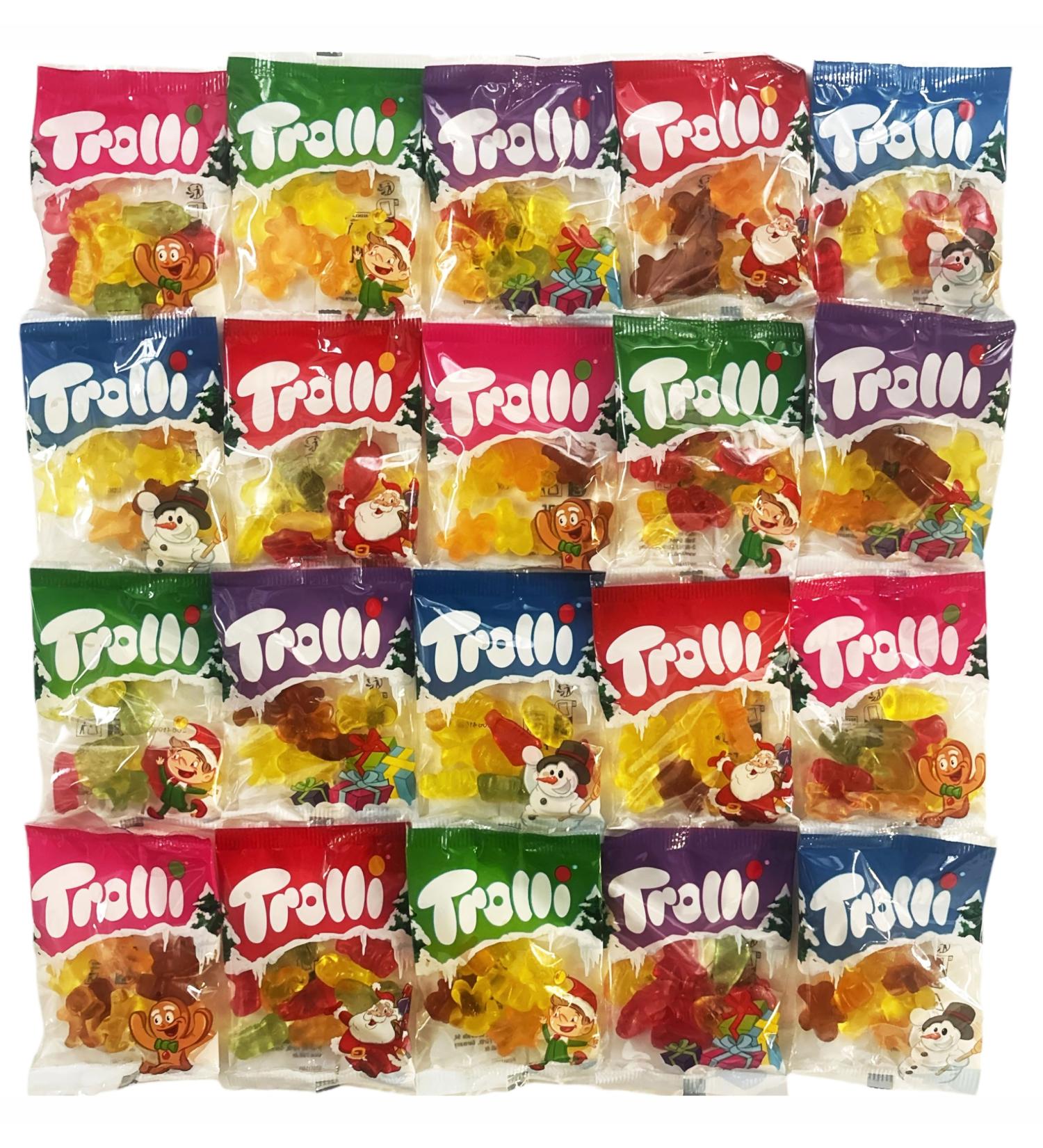  CAPTAIN PLAY Christmas Confectionery Trolli 20 Mini Bags of Gummy Sweets Christmas Decoration 400 g Promo Pack - Buy Online on GoSupps.com