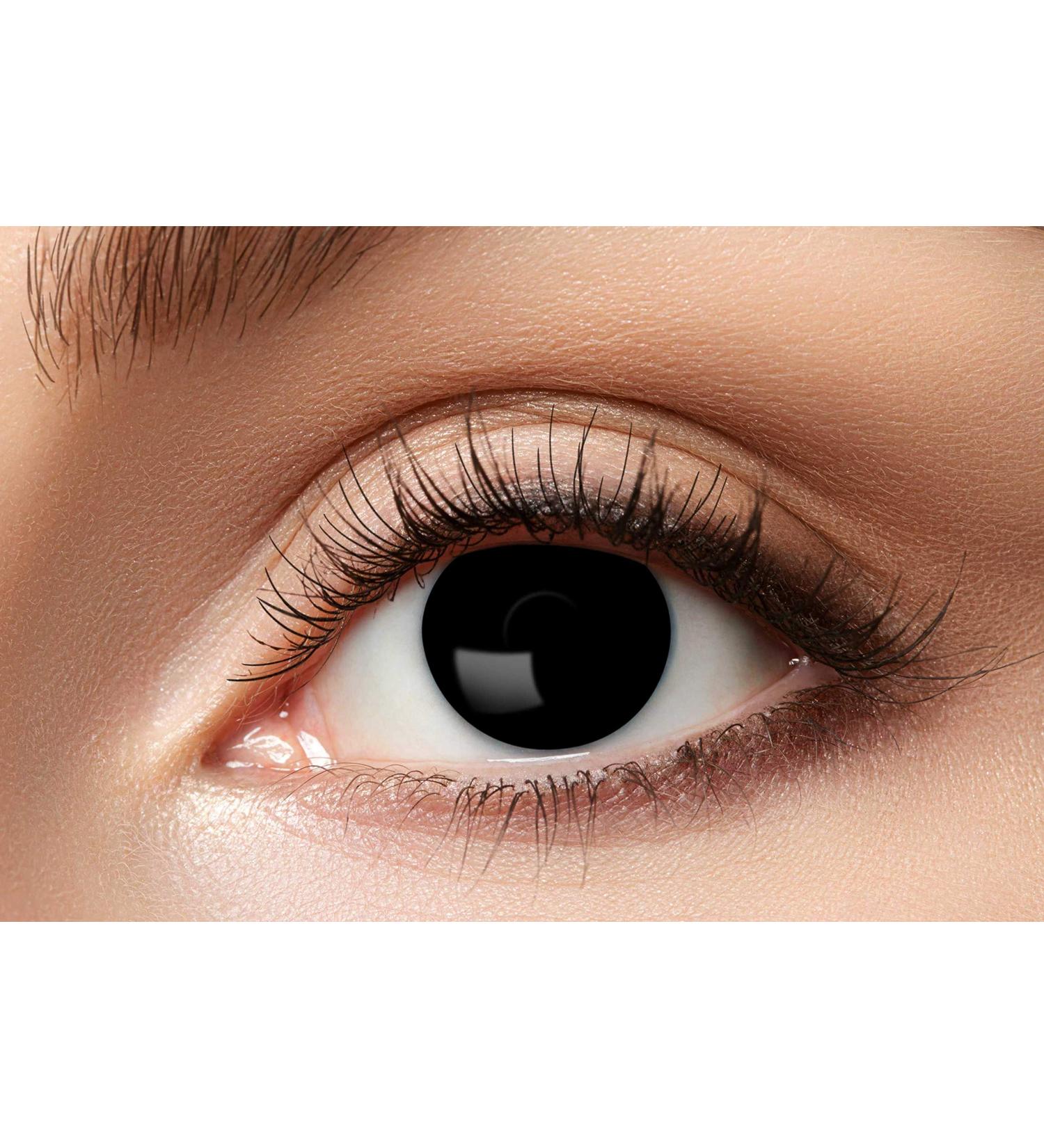 Buy Eyecatcher 84063141-595 Colored Contact Lenses - 1 Pair 12 Months Black for Halloween Carnival & Mardi Gras | International Shipping Available - Buy Online on GoSupps.com