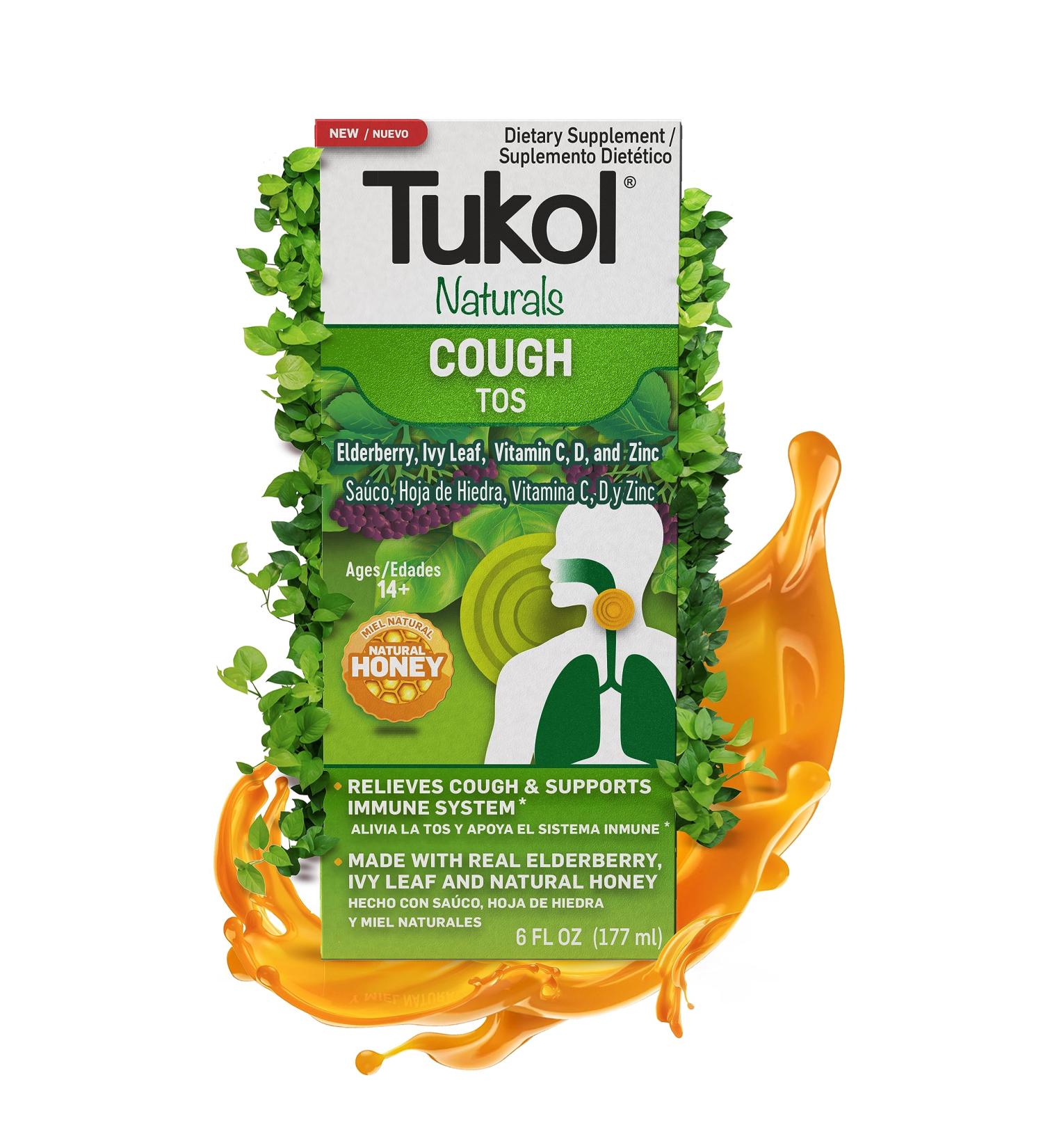 TUKOL Naturals Liquid Cough Syrup for Ages 14+ Honey Infused & Natural Ingredients 6 oz - Fast International Shipping - Buy Online on GoSupps.com