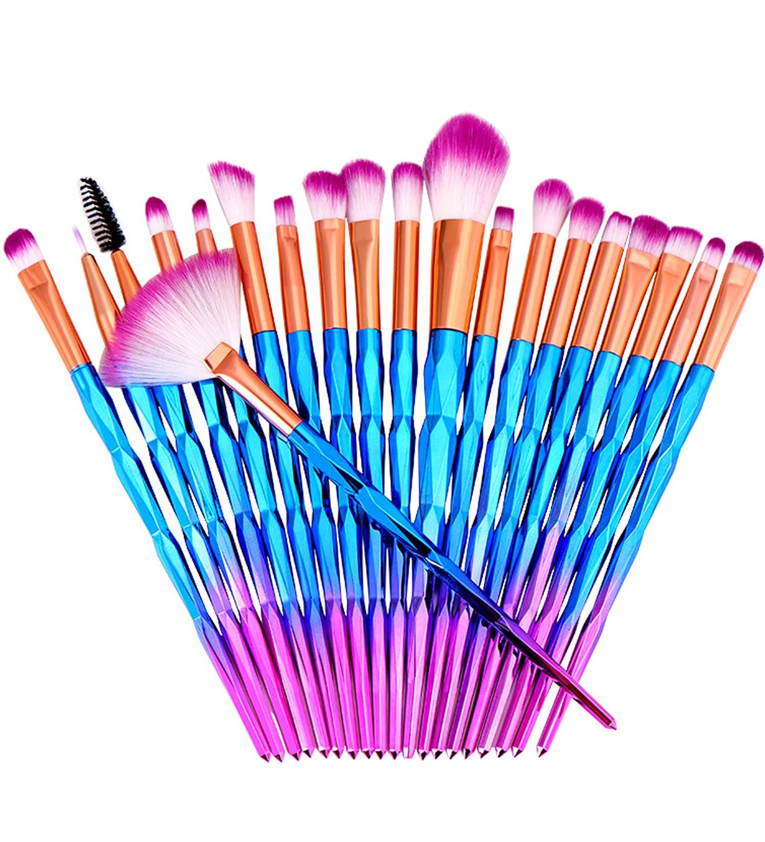 Retoo Make up brush set 20 pieces cosmetic make-up brush set make-up brush cosmetic brush face and eye art brush for foundation powder concealers blush eye shadow concealer pen - Buy Online on GoSupps.com