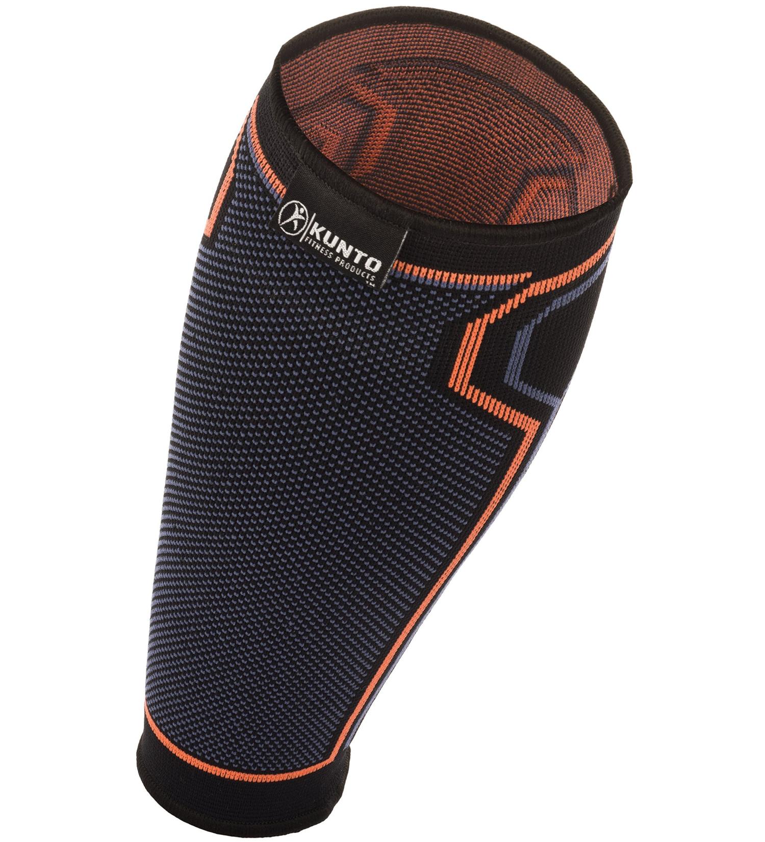 Calf Compression Sleeve by Kunto Fitness | Improve Blood Circulation & Reduce Leg Swelling | Large Multicolour - Shin Splints Relief - Buy Online on GoSupps.com
