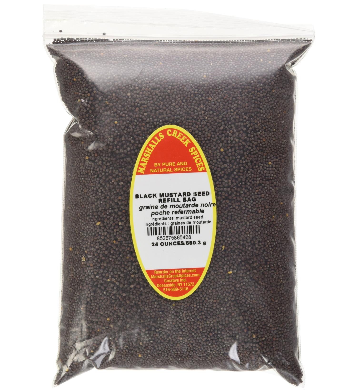 Marshalls Creek Spices Refill Pouch Mustard Seed Whole Seasoning Black XL 24 Ounce - Buy Online on GoSupps.com