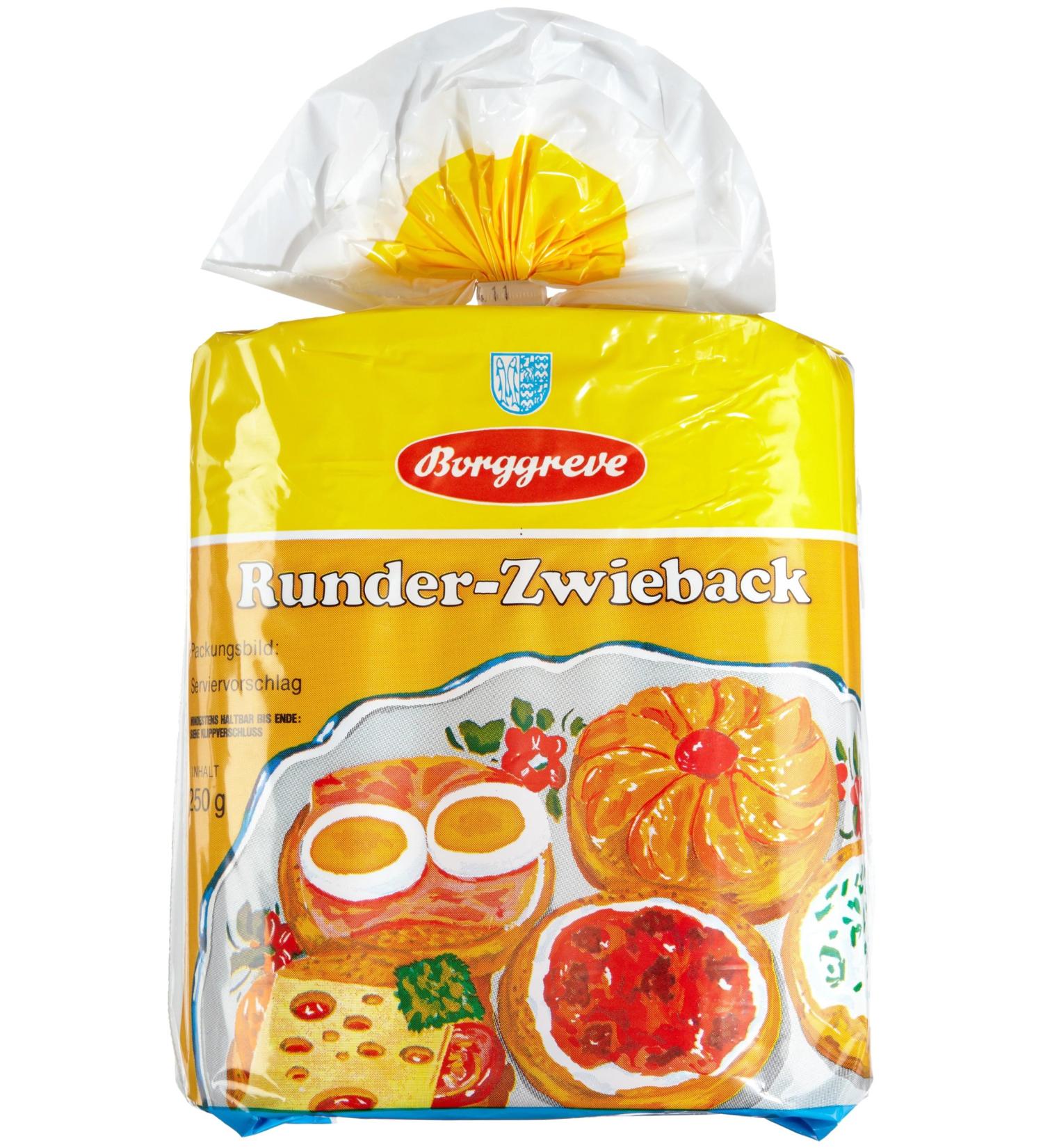 Borggreve round rusks pack of 24 (24 x 250 g bags)